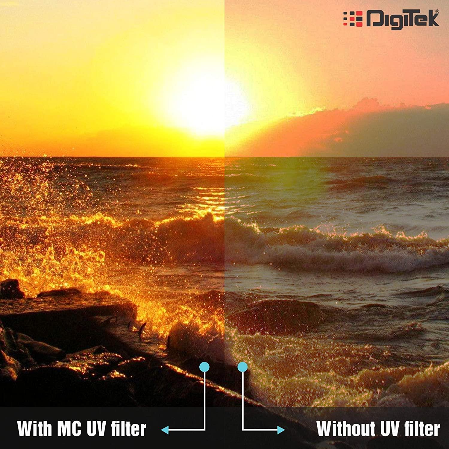 Digitek (MC UV MM) MC UV Filter with 16 Multi-Coated Layers for DSLR Camera Lens Protection from UV Rays, Dust & Scratches - Digitek