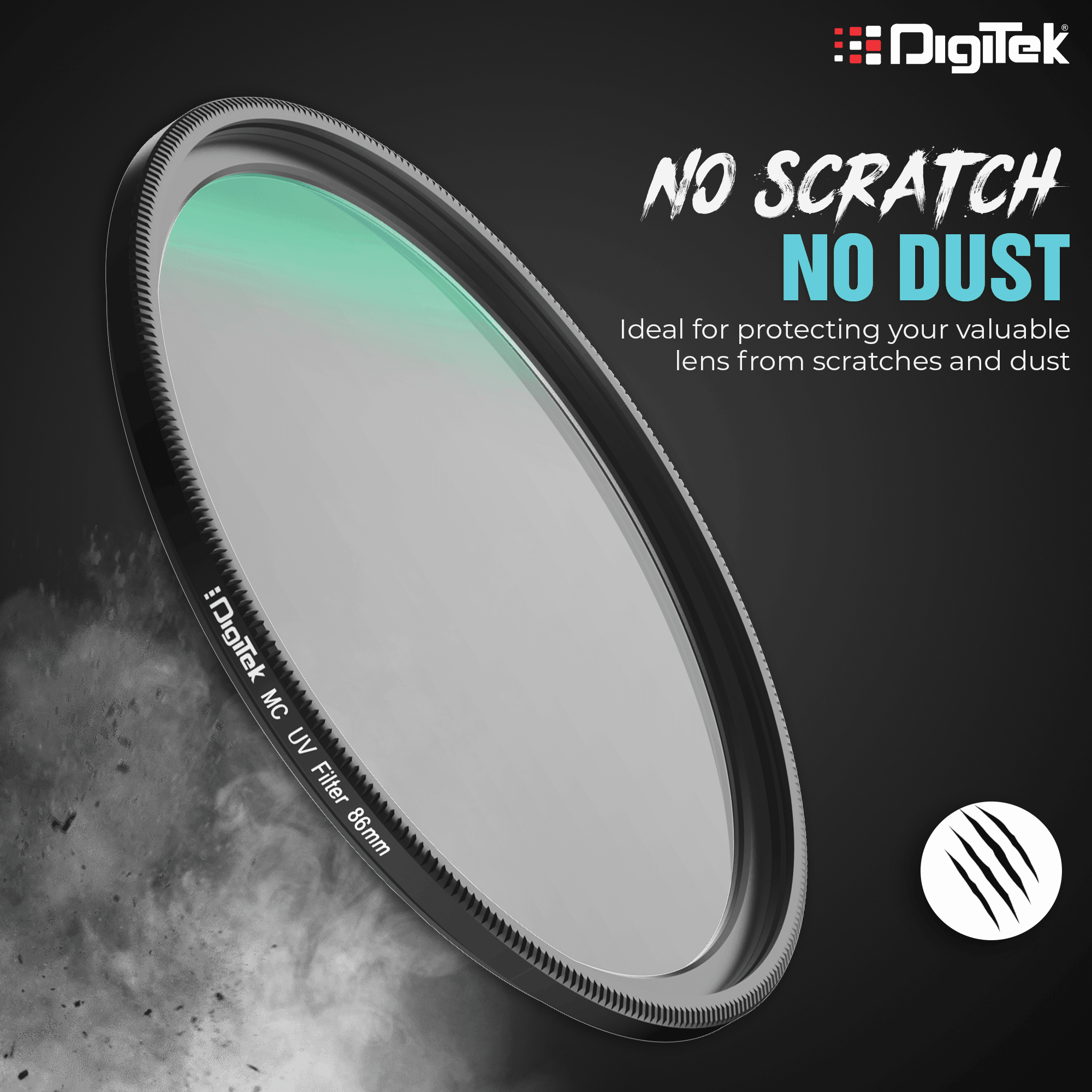 Digitek (MC UV MM) MC UV Filter with 16 Multi-Coated Layers for DSLR Camera Lens Protection from UV Rays, Dust & Scratches - Digitek