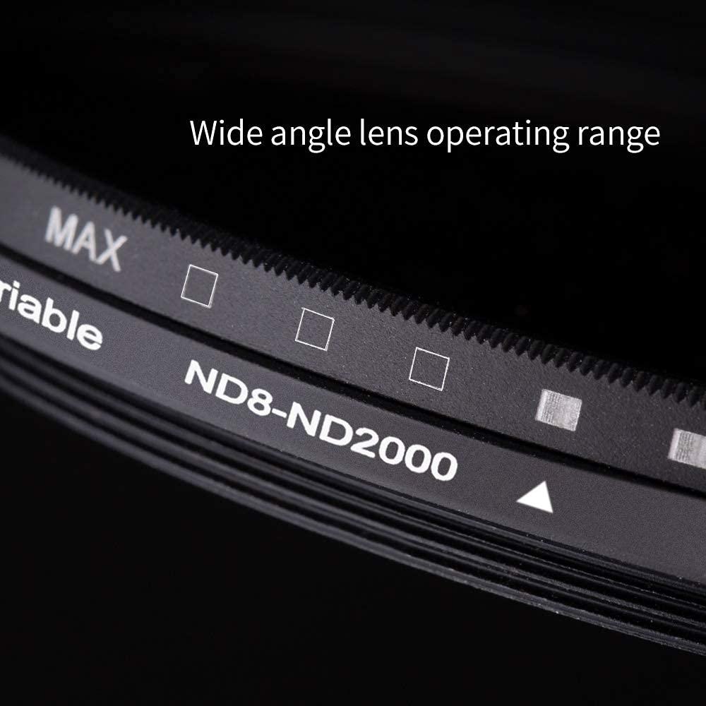K&F (Nano-X ND8-ND2000 Filter) Concept Variable Neutral Density Nano-X ND8-ND2000 Filter for Camera Lenses with Multi-Resistant Coating, Waterproof - Digitek