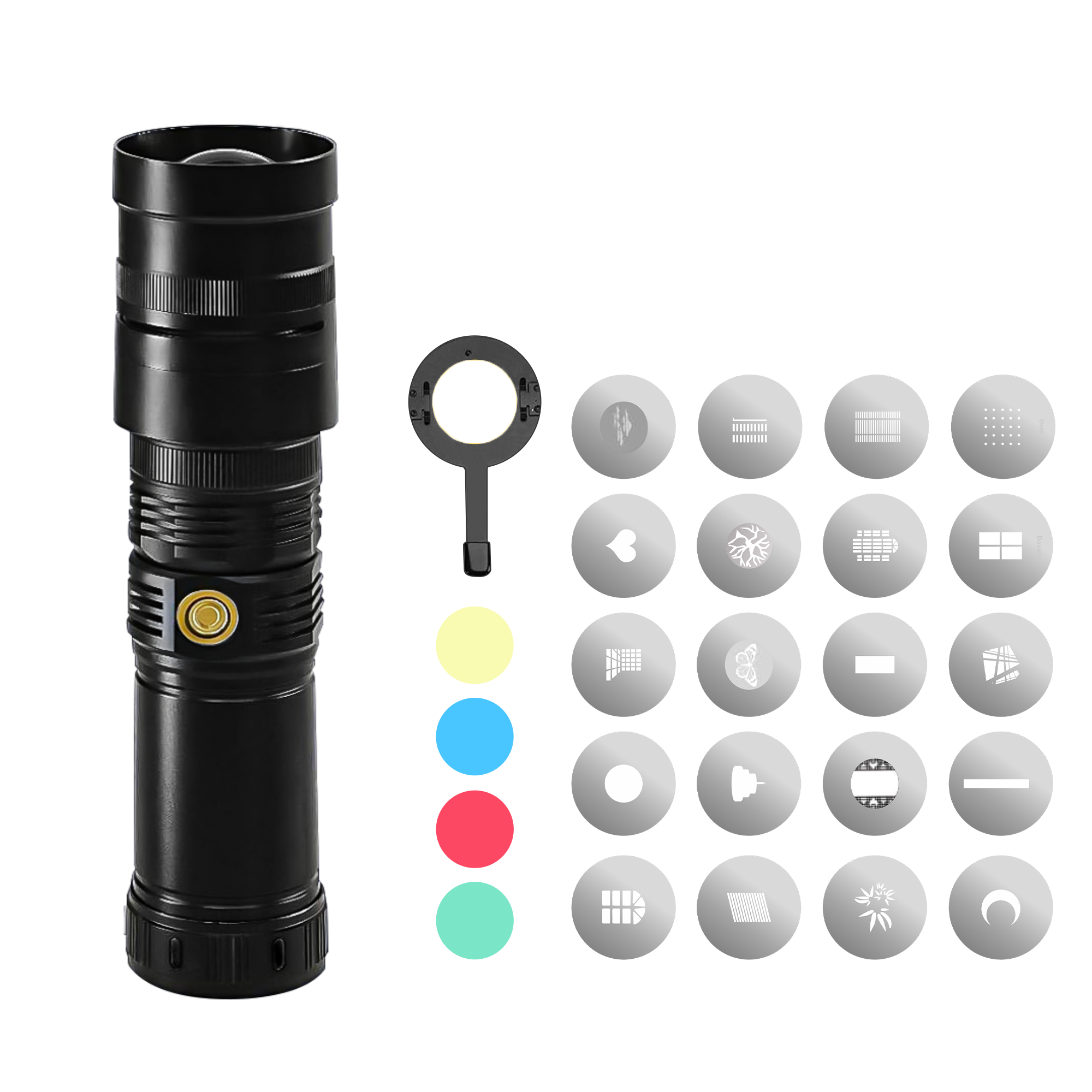 جهاز عرض ضوئي محمول من ديجيتك (DS 40 WTP PRO) مزود بعدسة احترافية مخصصة وشعاع ضوئي قابل للتعديل بالضغط والسحب، و20 نمط عرض ضوئي (GOBO).