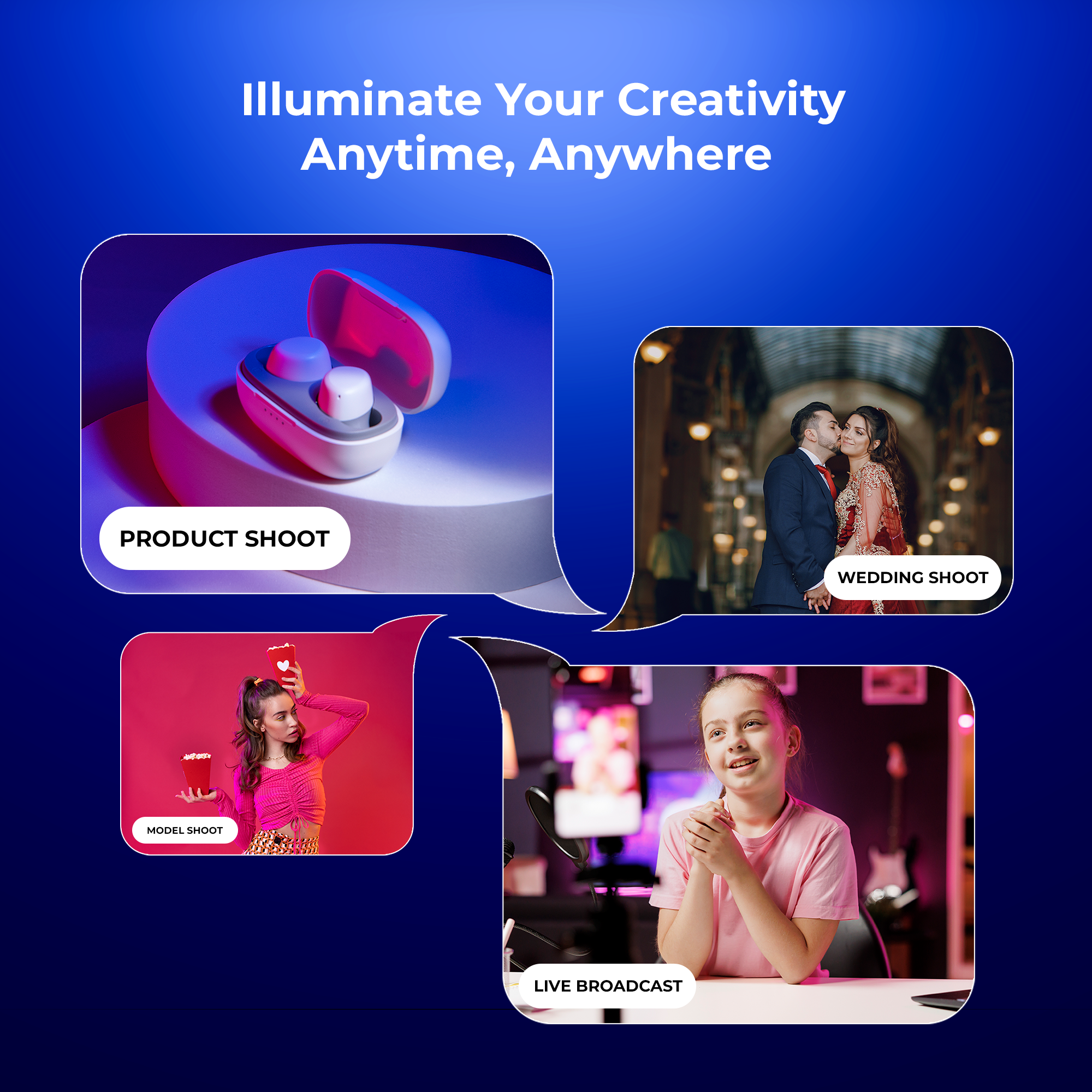 Digitek (LED-D432 RGB) Portable RGB LED Video Light LED-D432 RGB (Battery Not Included)