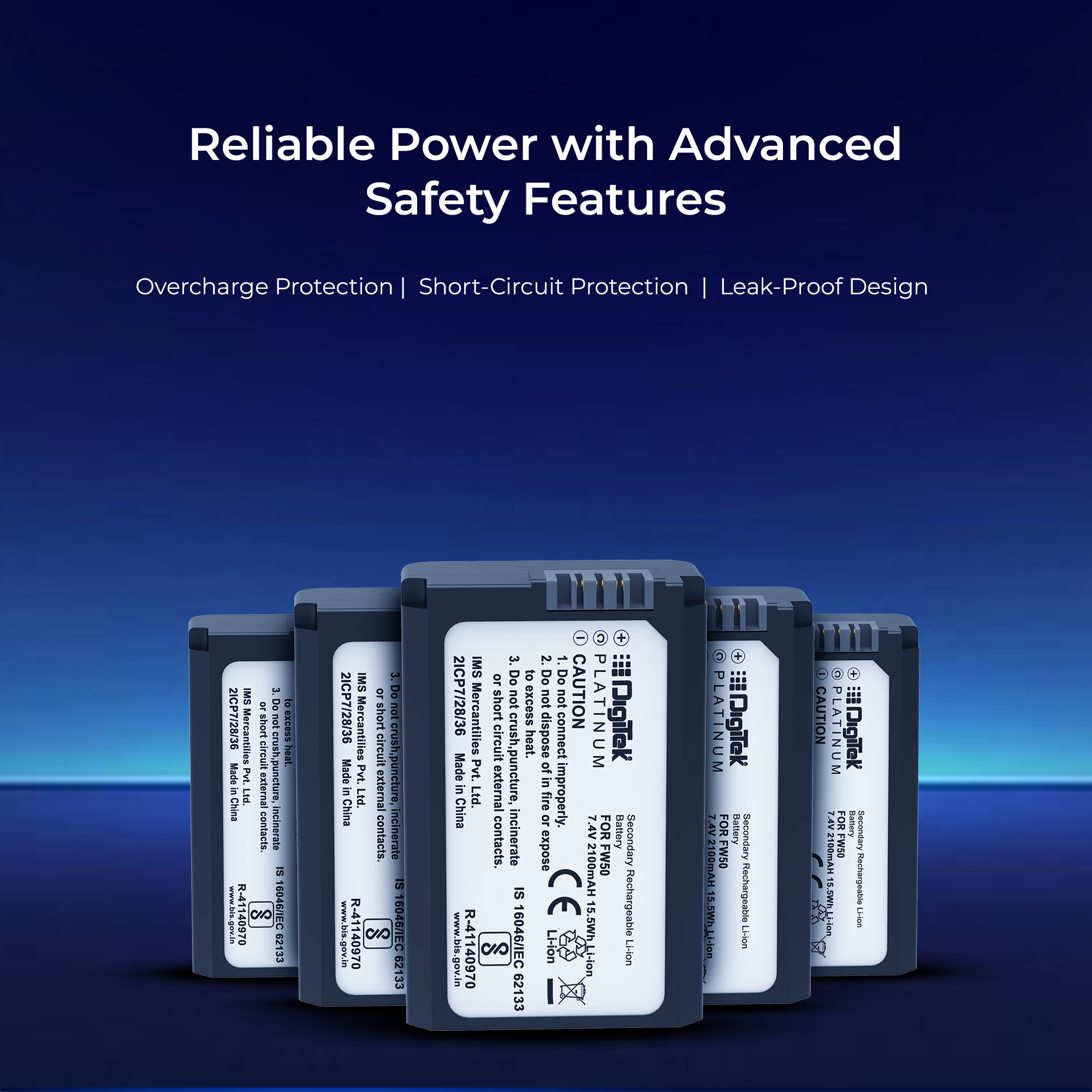 بطارية ديجيتك (بلاتينيوم FW-50) ليثيوم أيون قابلة لإعادة الشحن لكاميرات سوني DSLR | التوافق: كاميرات سلسلة ألفا NEX-3، 5، 6، و7، وكاميرات DSLR-SLT-A33 وDSLR-SLT-A55