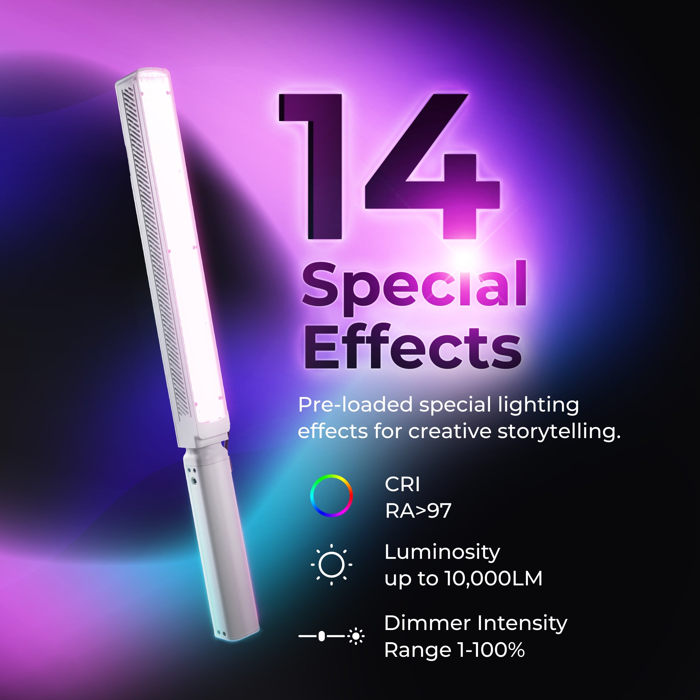 Digitek (DSL-1000 RGB) Stick Light Portable Handheld RGB LED Light Wand 100W DSL-1000 RGB