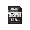 Digitek (DUHS-1 128GB SD SILVER) 128GB SDXC V30 UHS-I U3 Memory Card, Up to 180MB/s Read & 160MB/s Write Speed, 4K UHD, RAW Recording, C10, Durable Silver Edition