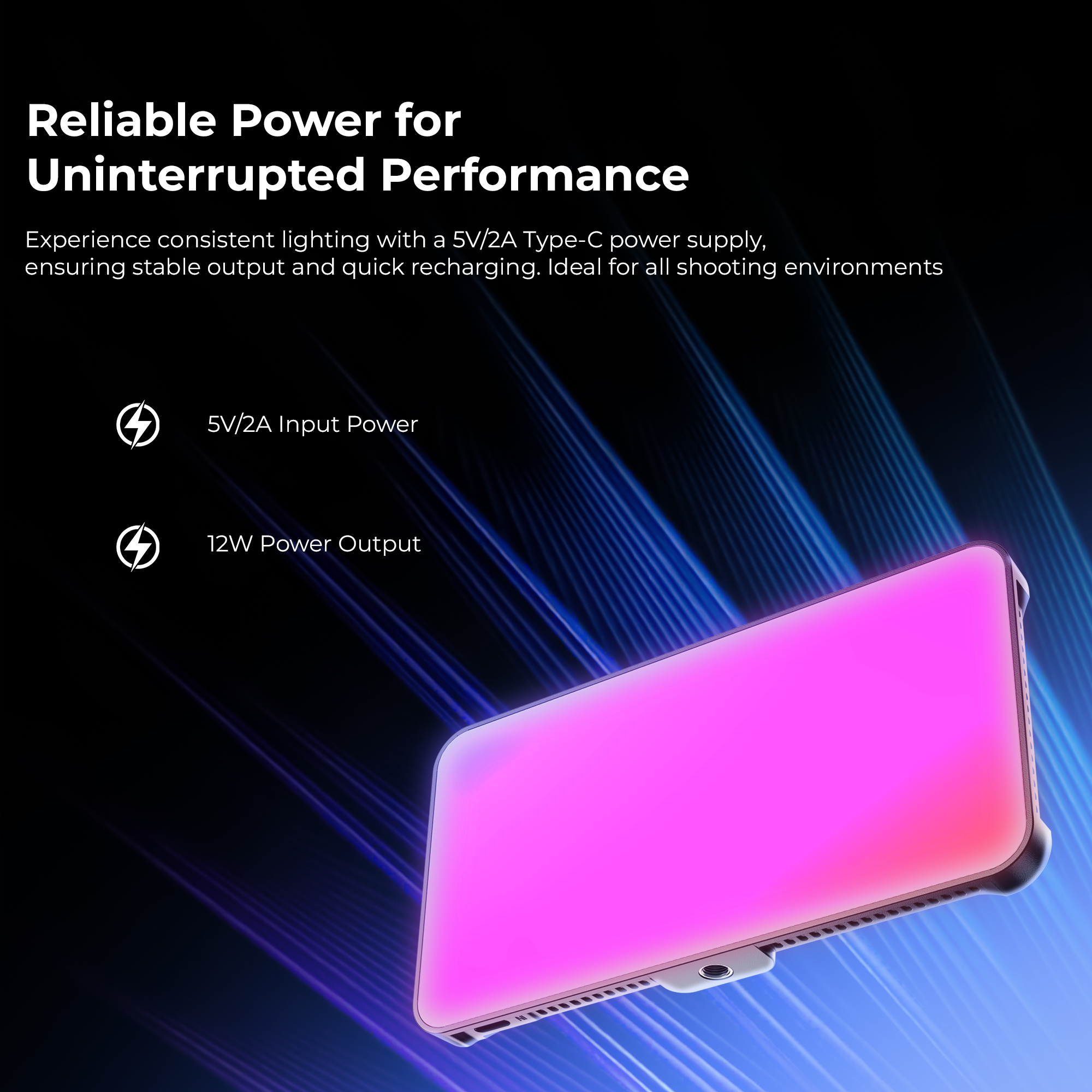 Digitek (LED-D130 RGB) 12W Portable Video LED Light, 130pcs LED with 2500K±9900K, Built-in 4000mAh Battery, 21 FX Modes, HSI 360°, 0-100% Brightness Control, 1/4" Screw Mount, For Photo & Videography