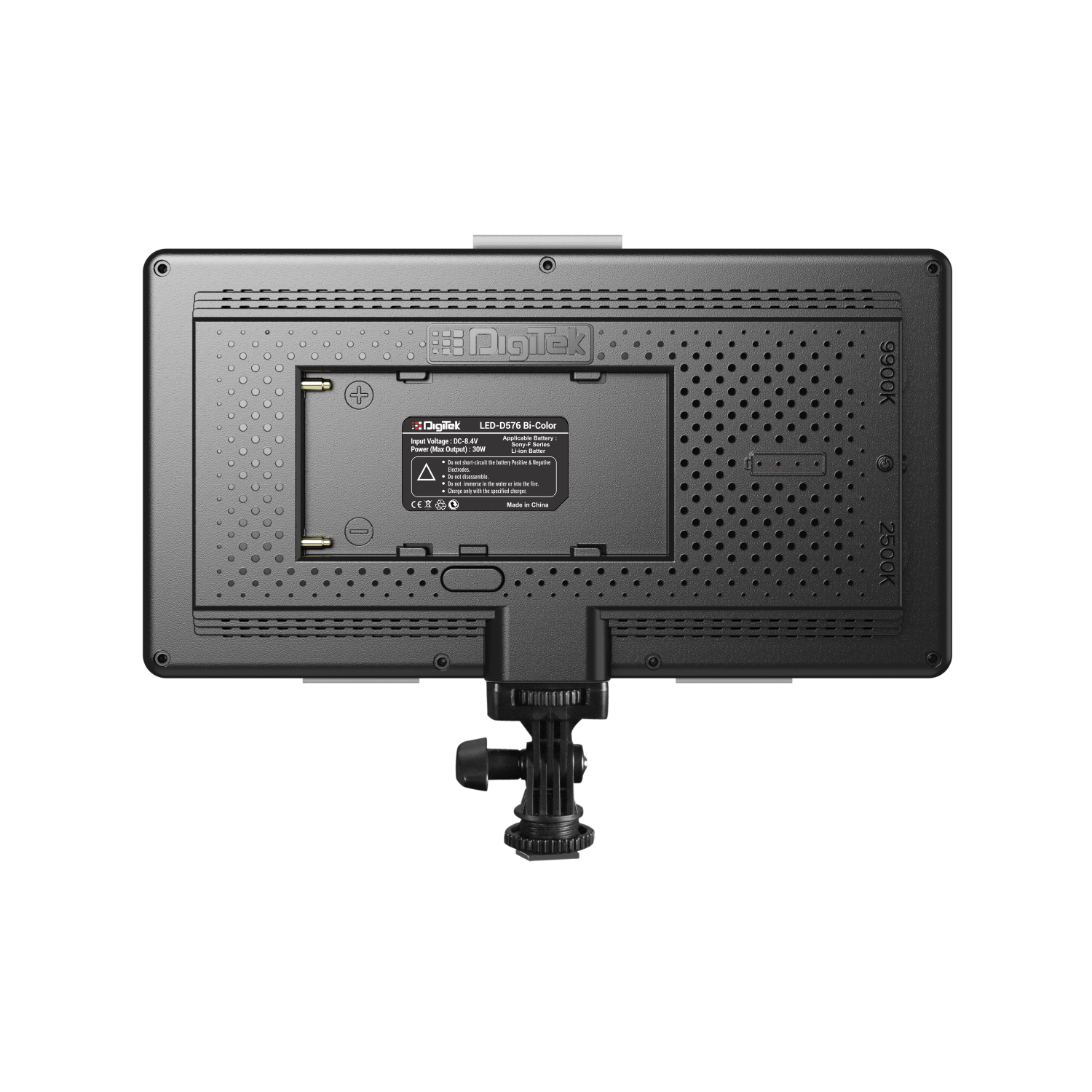 Digitek (LED-D576 Bi Color) 42W Bi-Color LED Video Light with 576Pcs LEDs, 9900K±2500K, 0-100% Brightness Control,  120° illumination,  1/4" Mounting Thread for Indoor and Outdoor Photo & Videography (Battery Not Included)