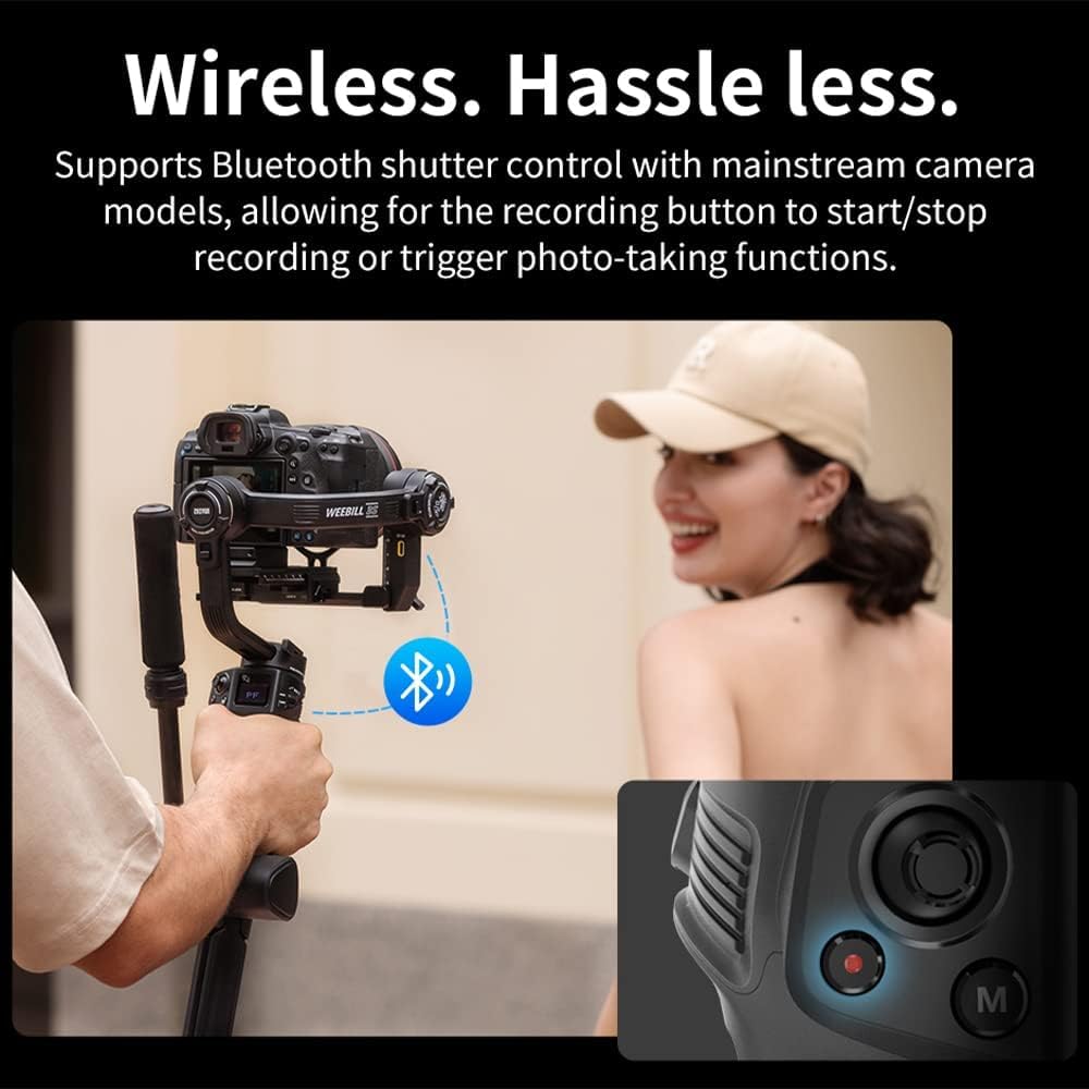 مثبت جيمبال ثلاثي المحاور ZHIYUN Weebill 3S Combo للكاميرات الرقمية ذات العدسة الأحادية العاكسة والكاميرات عديمة المرآة، متوافق مع سوني، نيكون، كانون، باناسونيك لوميكس، مزود بحزام كتف قابل للتمديد، وإضاءة مدمجة، وشحن سريع بتقنية PD، متعدد الألوان 