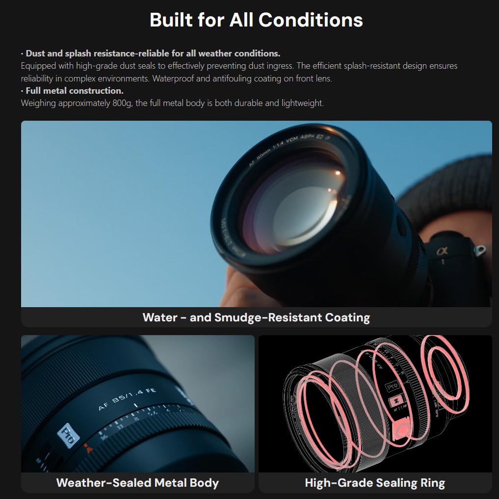Viltrox AF 85mm F1.4 Pro Full-Frame Lens for Sony E-Mount