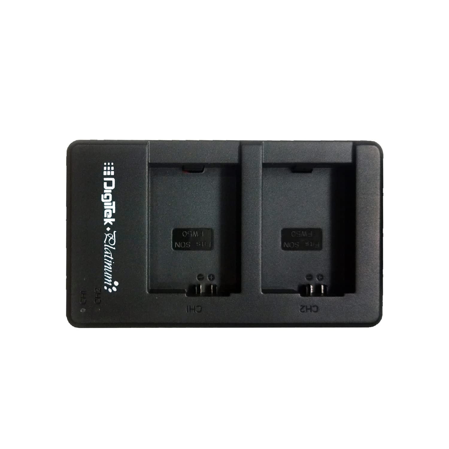 Digitek (FW50 P + DPUC 010)Battery Platinum Dual Port LCD Battery Micro USB Charger with 2 Nos of 2100Mah Capacity Replacement for Fw 50 Li-Ion Lithium_Ion Battery Combo Pack (FW50 P + DPUC 010)