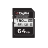 Digitek (DUHS-1 64GB SD SILVER) SDXC V30 UHS-I U3 Memory Card, Up to 180MB/s Read & 160MB/s Write Speed, 4K UHD, RAW Recording, C10, Durable Silver Edition