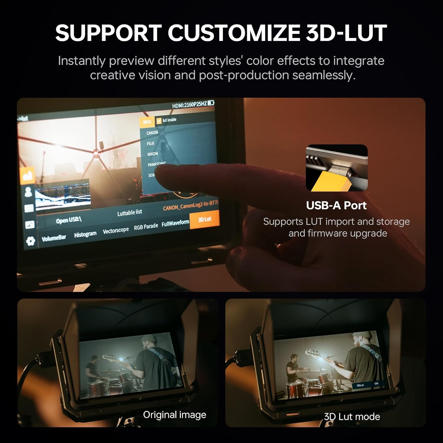 VILTROX DC-X3 Camera Field Monitor Kit with Rig Cage 2000 Nits Touchscreen Camera Monitor with SDI/4K HDMI in/Out, 6" Full HD 1920x1080 IPS, 3D LUTs Peaking Focus Assist, Sunshade Hood, Battery
