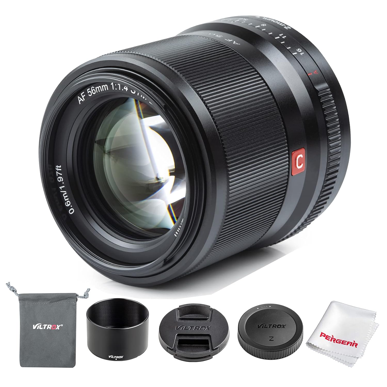 Viltrox 56mm F1.4 Autofocus Lens, Compatible with APS-C Nikon Z-Mount Mirrorless Camera Z fc Z50 Z5 Z6 Z6 II Z7 Z7 II (Black) - Digitek
