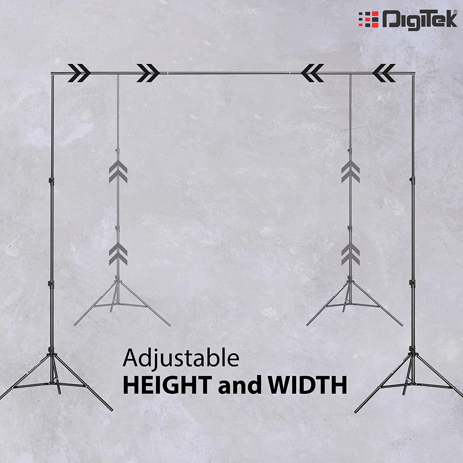 DIGITEK (DBSK-010FT) Studio Background Stand Kit (9ft x 10ft) for Backdrop Photography and Videography, Portable and Foldable Stand Kit with Carry Bag