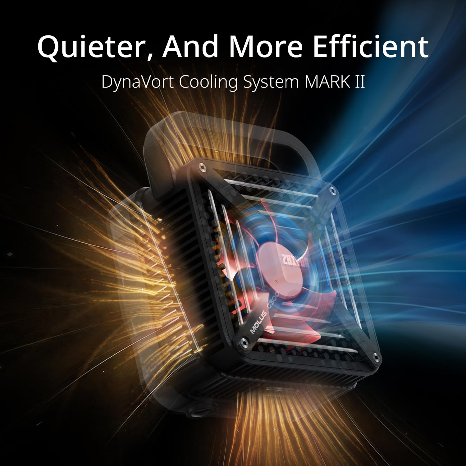 ZHIYUN MOLUS G300 [Official] 300W LED Video Light with APP Control, COB Bi-Color Light Bowens Mount Continuous Output Lighting 2700K-6500K TLCI≥97 CRI≥95, 15500Lux/1m 14 Effects for Studio Photography