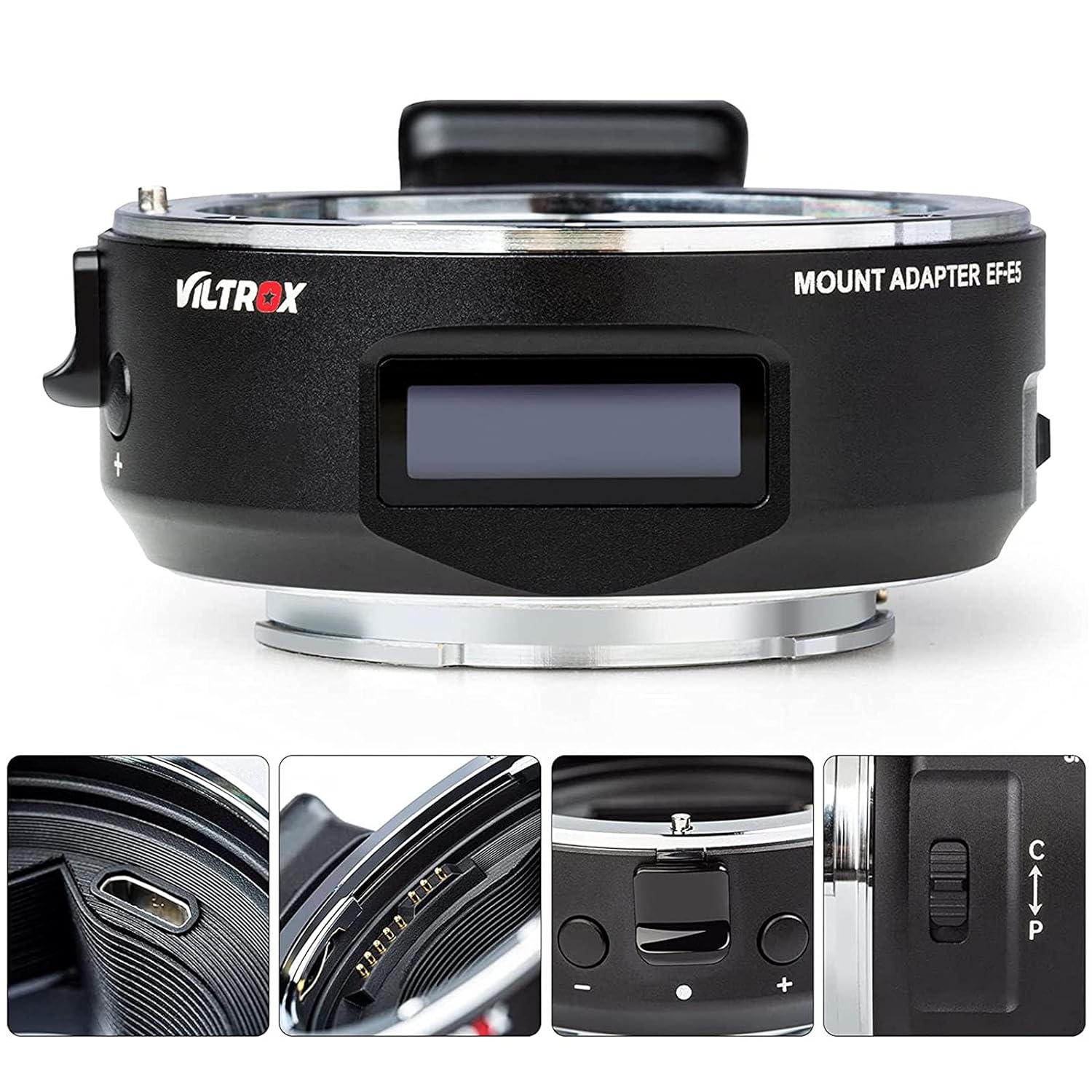 VILTROX Brand Auto Focus EF-E5 Mount Adapter for Canon-EF/EF-S Lenses On Sony-E-Mount Series Cameras, Black - Digitek
