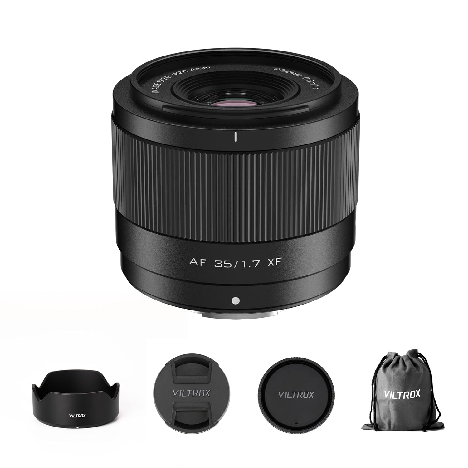 VILTROX AF 35mm F1.7 Auto Focus Lens for X-Mount Cameras, APS-C for X-T30 II X-S10 X-T200 X-A10 X-E4 X-Pro3 Series Cameras Black