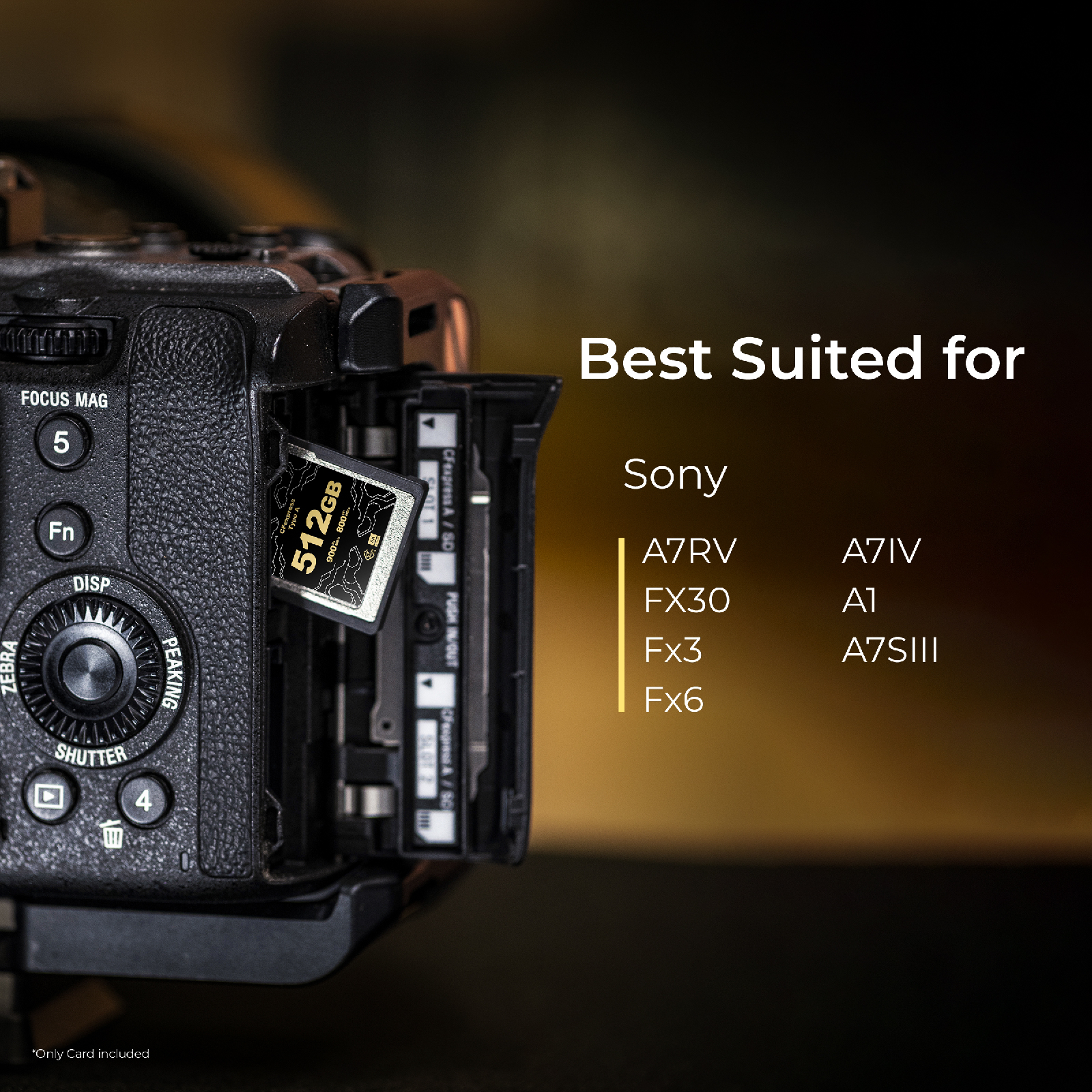 HOMAN CF Express Card Type-A 512GB fit for Any Environmental Temperature from -10 Degree to 70 Degree Celsius with 10 Year Warranty & Recovery - Digitek