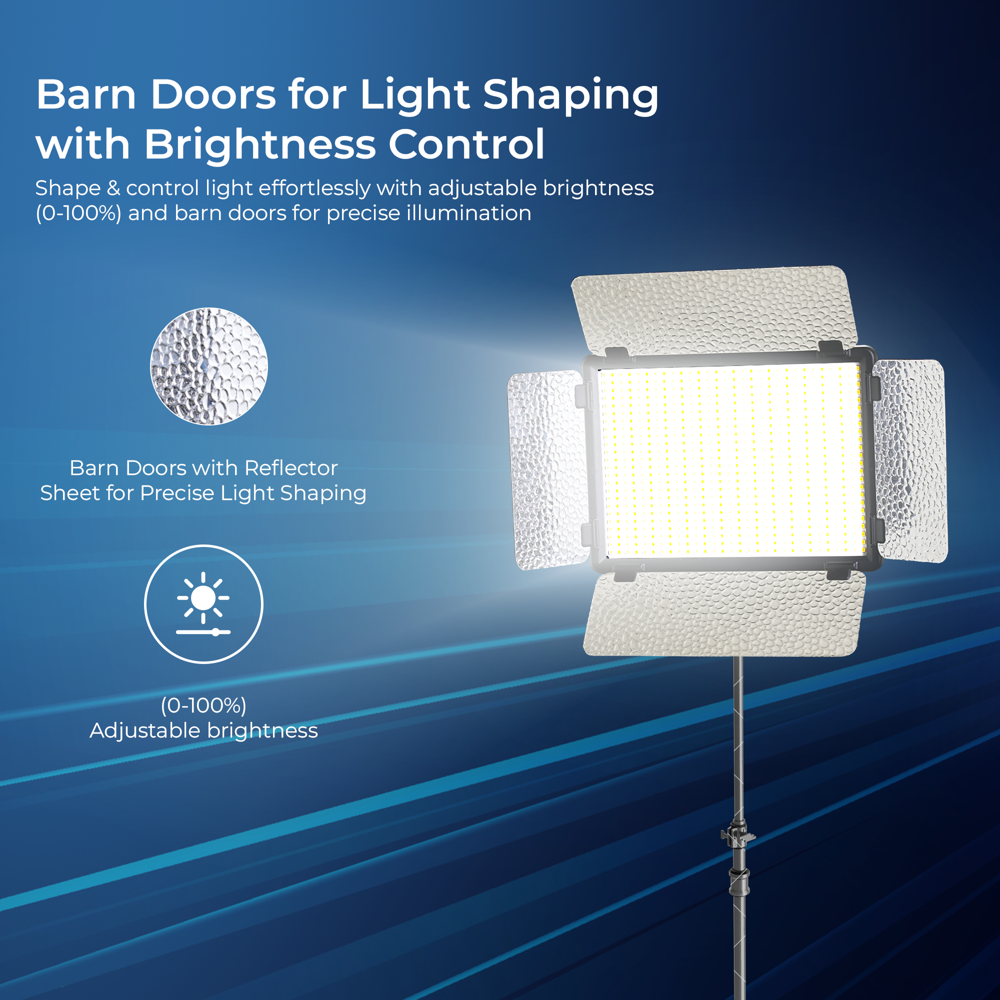 لوحة إضاءة فيديو LED احترافية محمولة من Digitek (LED D1120)، أنيقة وسهلة الحمل، مثالية لتصوير حفلات الزفاف والتصوير الخارجي والمزيد (البطارية غير مشمولة). 