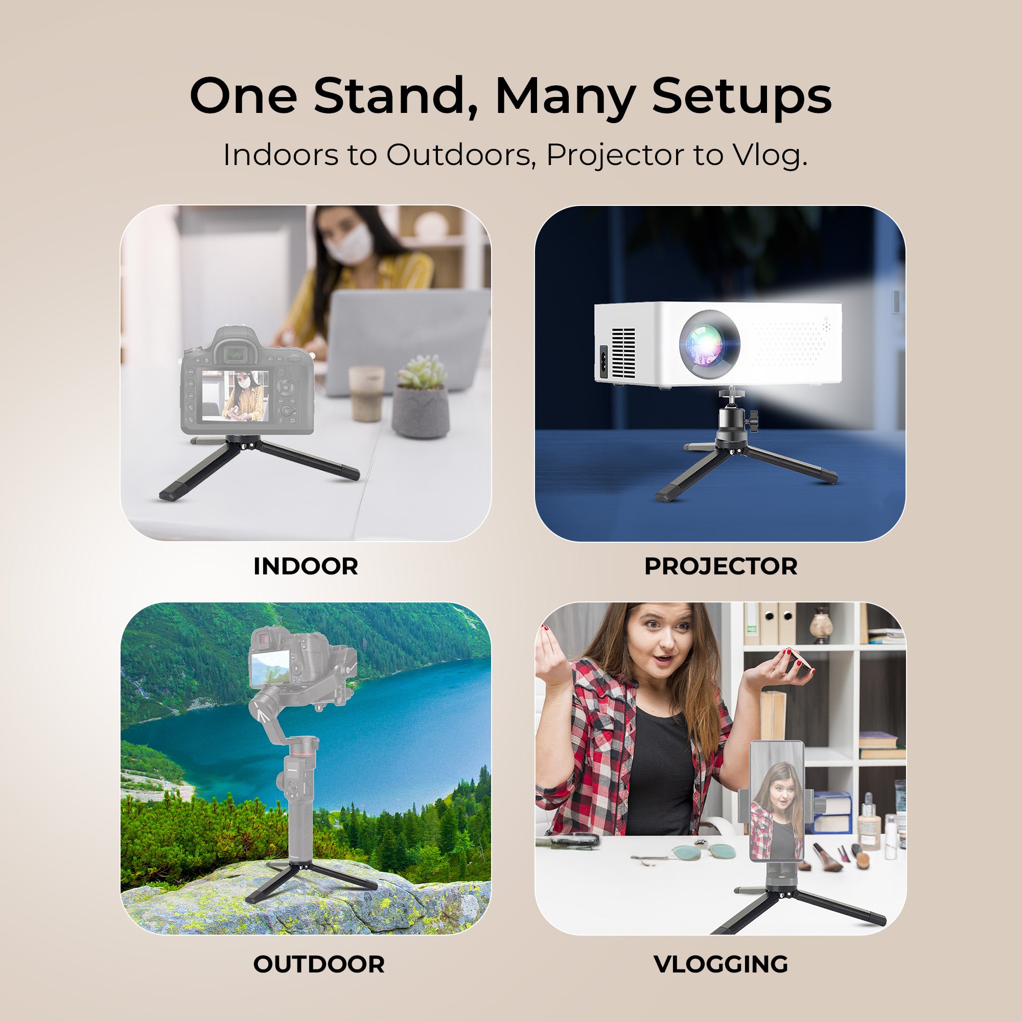 Digitek 3-LEG Gimbal Stand – Stable Support for Your Camera Gear (DGT-001)