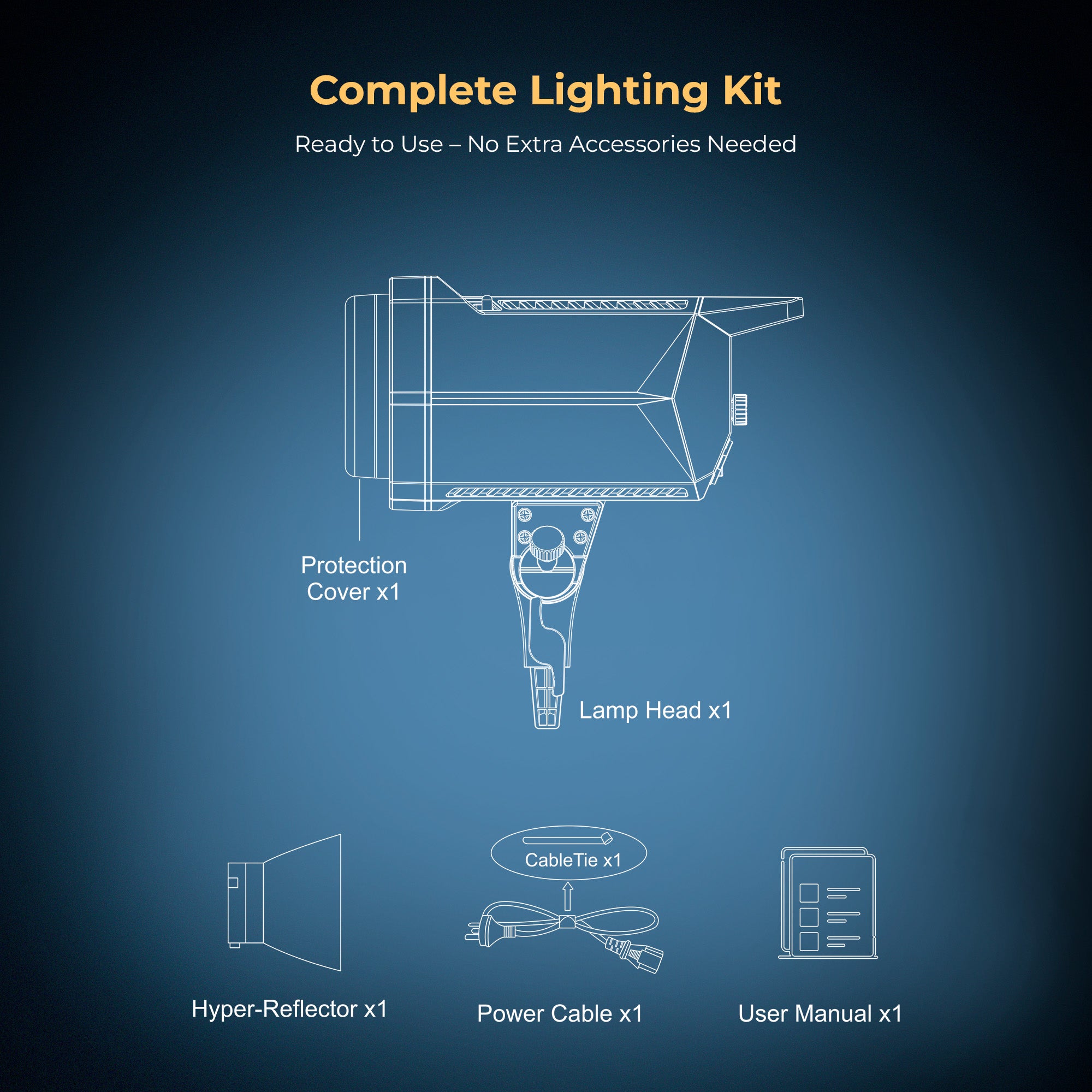 ديجيتك (مجموعة دي سي إل 250 واط) إضاءة مستمرة ثنائية اللون بقوة 250 واط