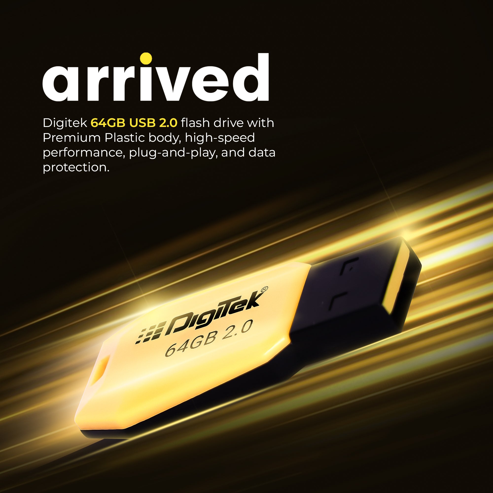 Digitek (DUD 2.0 P 64GB) High-Speed 64GB USB Pen Drive – Fast Data Storage & Transfer, Plug & Play, X-Ray, Magnetic & Temperature Resistant – Ideal for Laptops, Smart TVs, Car Audio & More