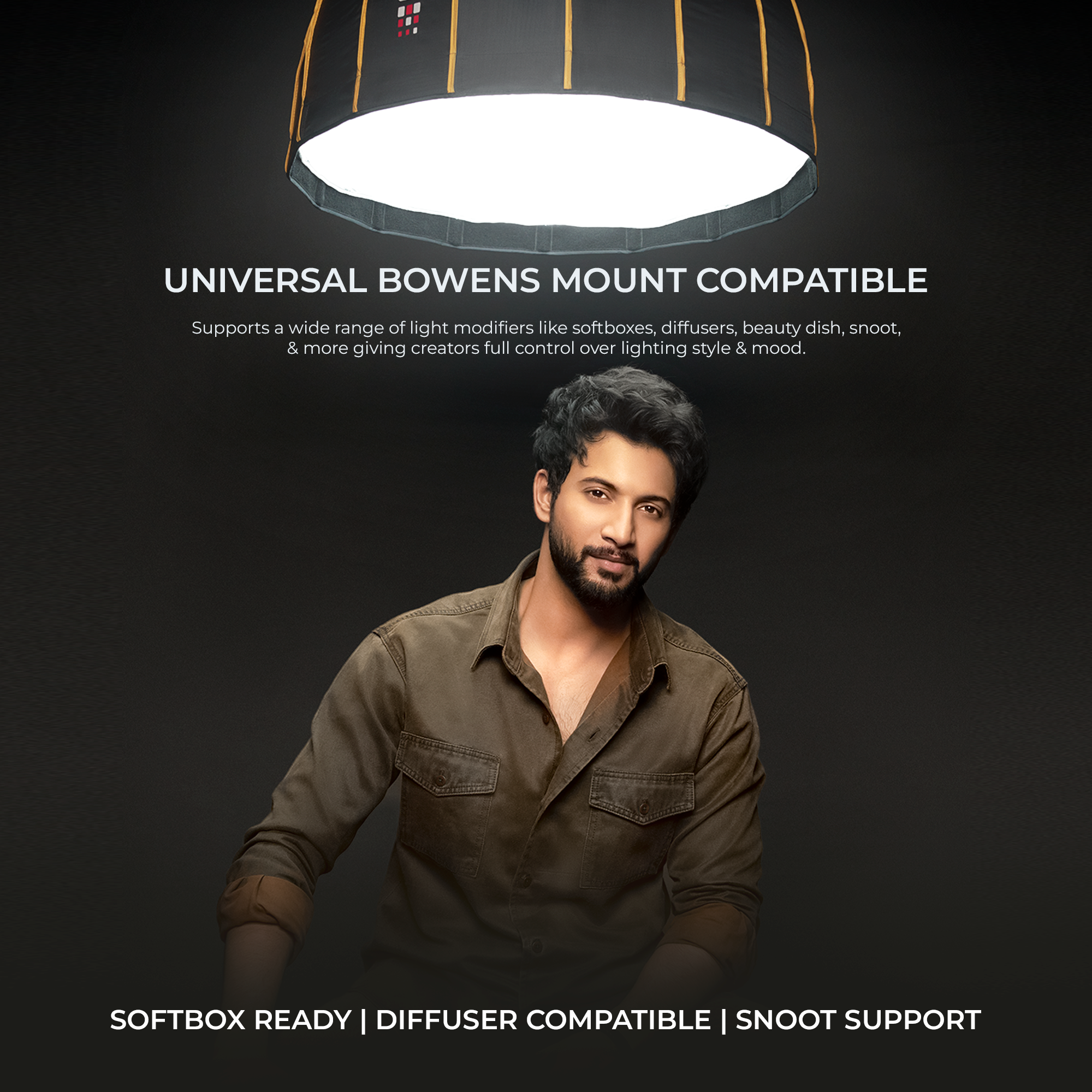 مصباح ديجيتك (DCL 100 WDC) ثنائي اللون مستمر مع عاكس للاستوديو