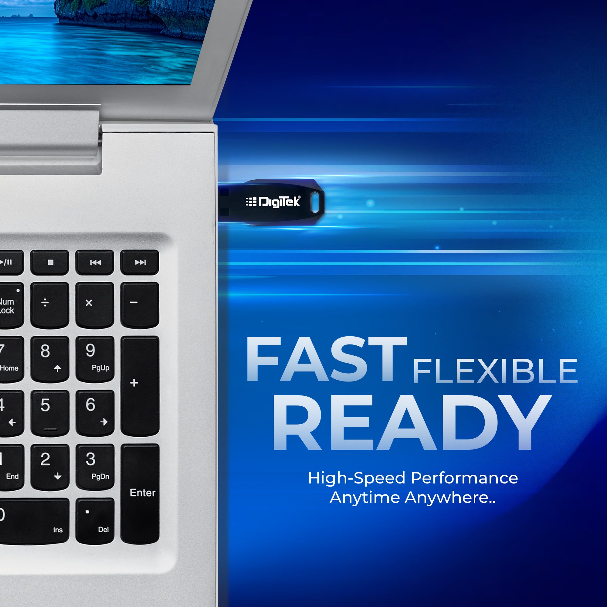 محرك أقراص فلاش USB 3.2 عالي السرعة من ديجيتك (Dud 3.2P 128GB)، سهل الاستخدام، مقاوم للأشعة السينية والمجالات المغناطيسية، هيكل بلاستيكي متين - متوافق مع أنظمة التشغيل ويندوز وماك 