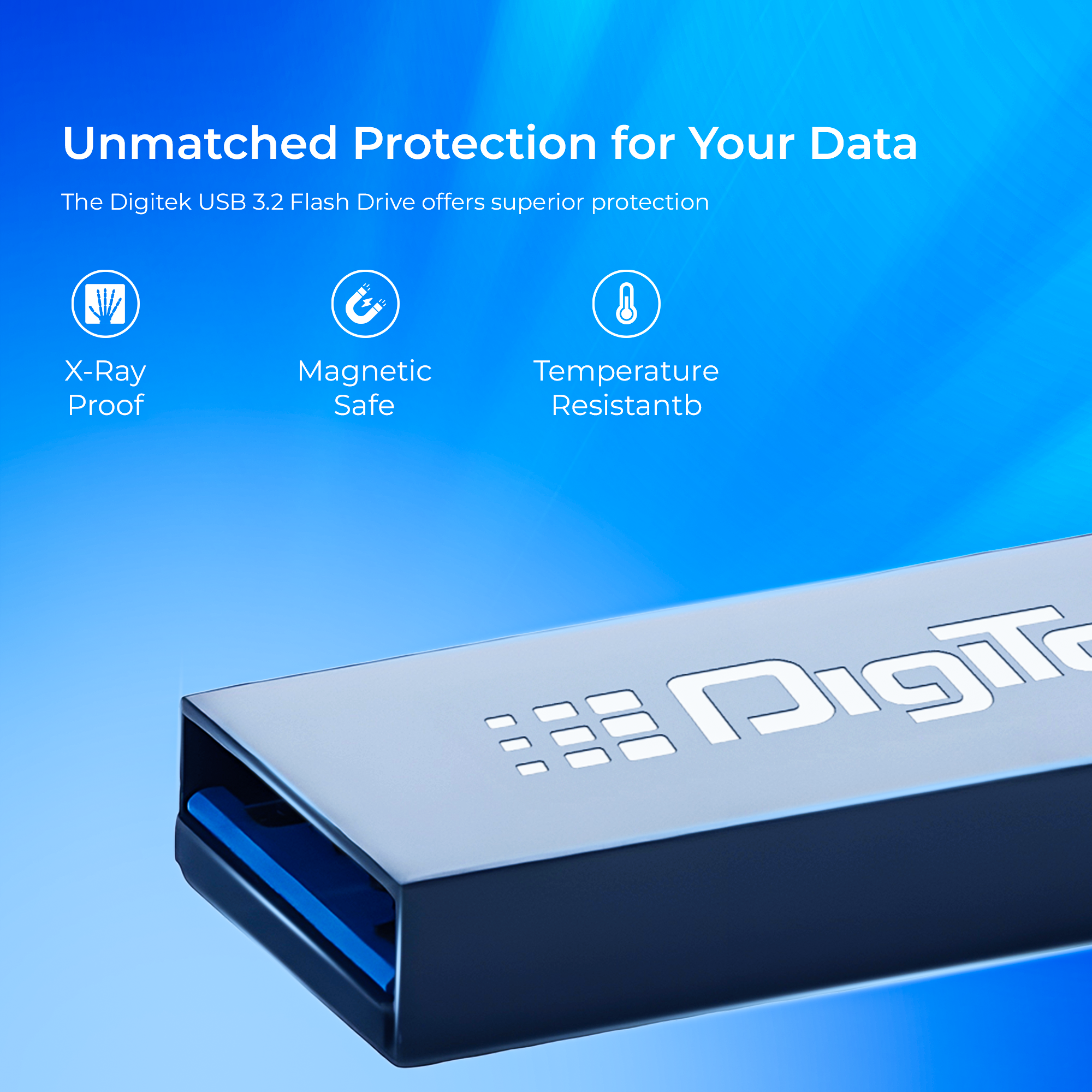 Digitek (Dud 32G V3.2) USB 3.2 Flash Drive, 32GB Storage, High Speed Read & Write, Pen Drive, Magnetic, X-Ray & Temperature Resistant, Compatible with Windows & Mac OS