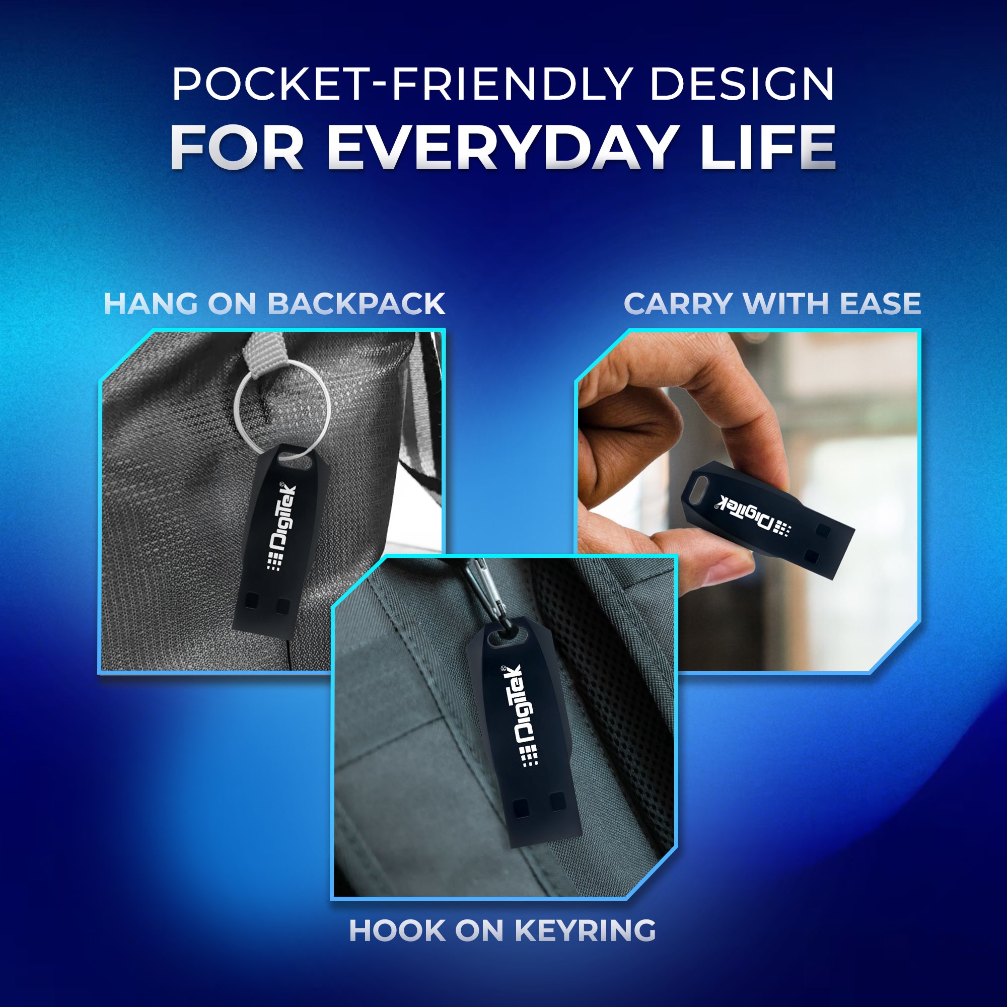 محرك أقراص فلاش USB 3.2 عالي السرعة من ديجيتك (Dud 3.2P 128GB)، سهل الاستخدام، مقاوم للأشعة السينية والمجالات المغناطيسية، هيكل بلاستيكي متين - متوافق مع أنظمة التشغيل ويندوز وماك 