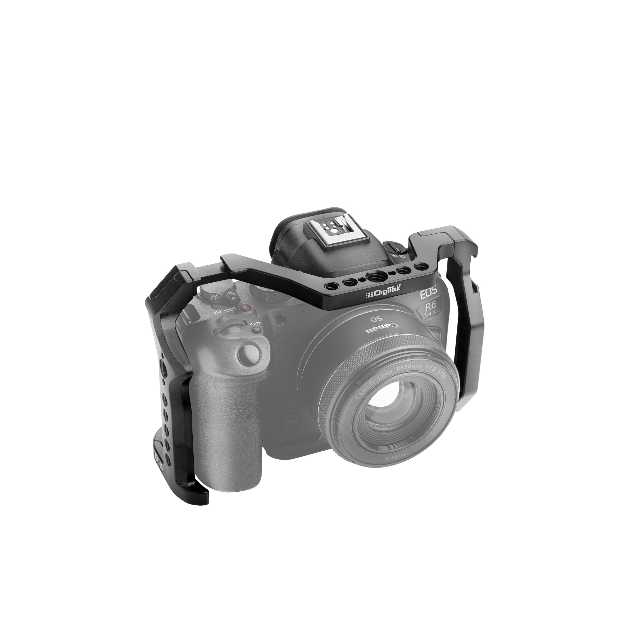 قفص كاميرا Digitek لكاميرا EOS-R5 و R6 (C) - قفص ألومنيوم مصمم خصيصًا مع تركيب سريع على حامل ثلاثي القوائم 