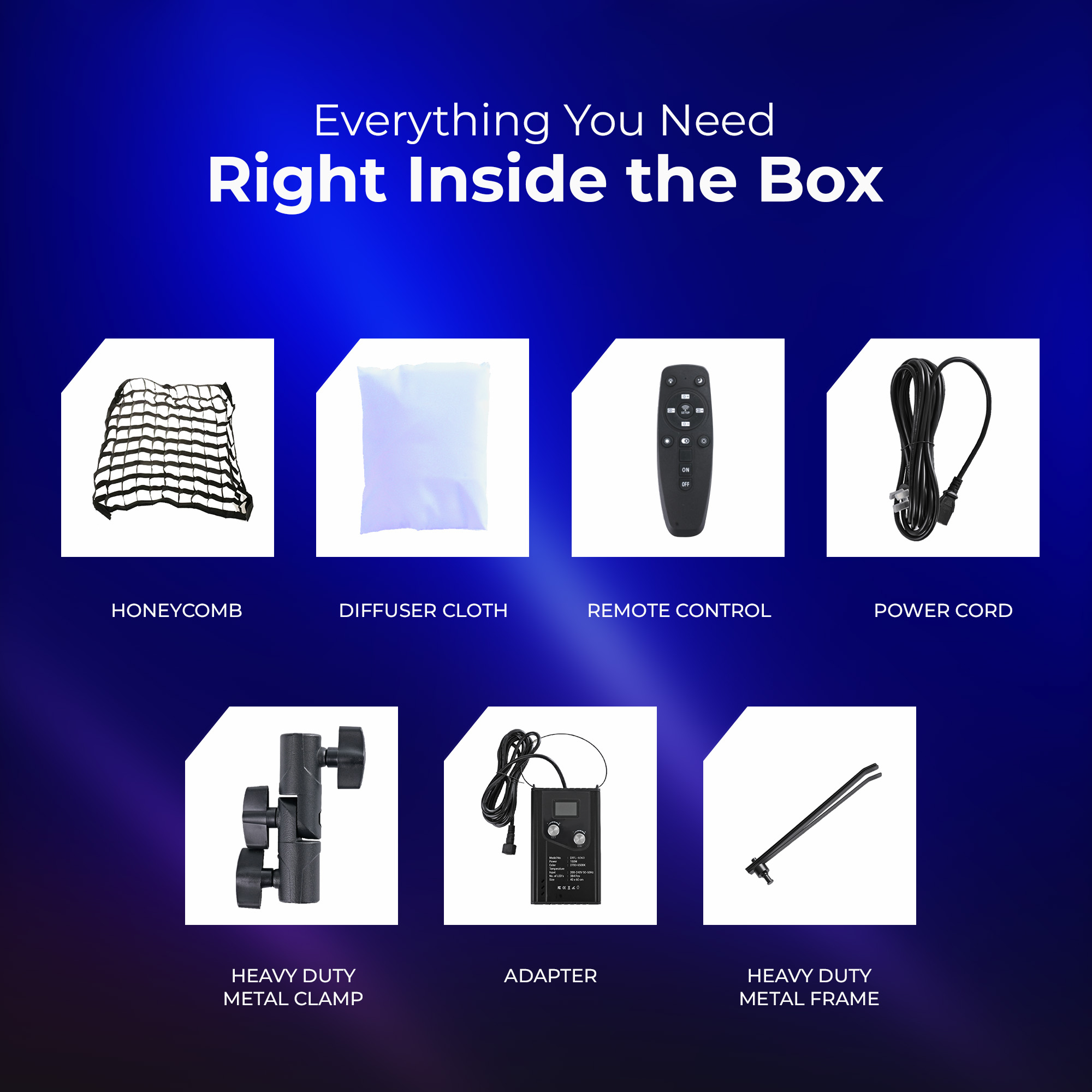 Digitek® (DFFL 6060) 200W Bi-Color Flexible Fabric LED Light with Remote & App Control, 768 LEDs, 2700K–6500K±200K, 5–100% Dimming, 120° Beam Angle, 18000LM, Includes X Bracket, Diffuser, Honeycomb Grid & Accessories, Ideal for Photo & Videography