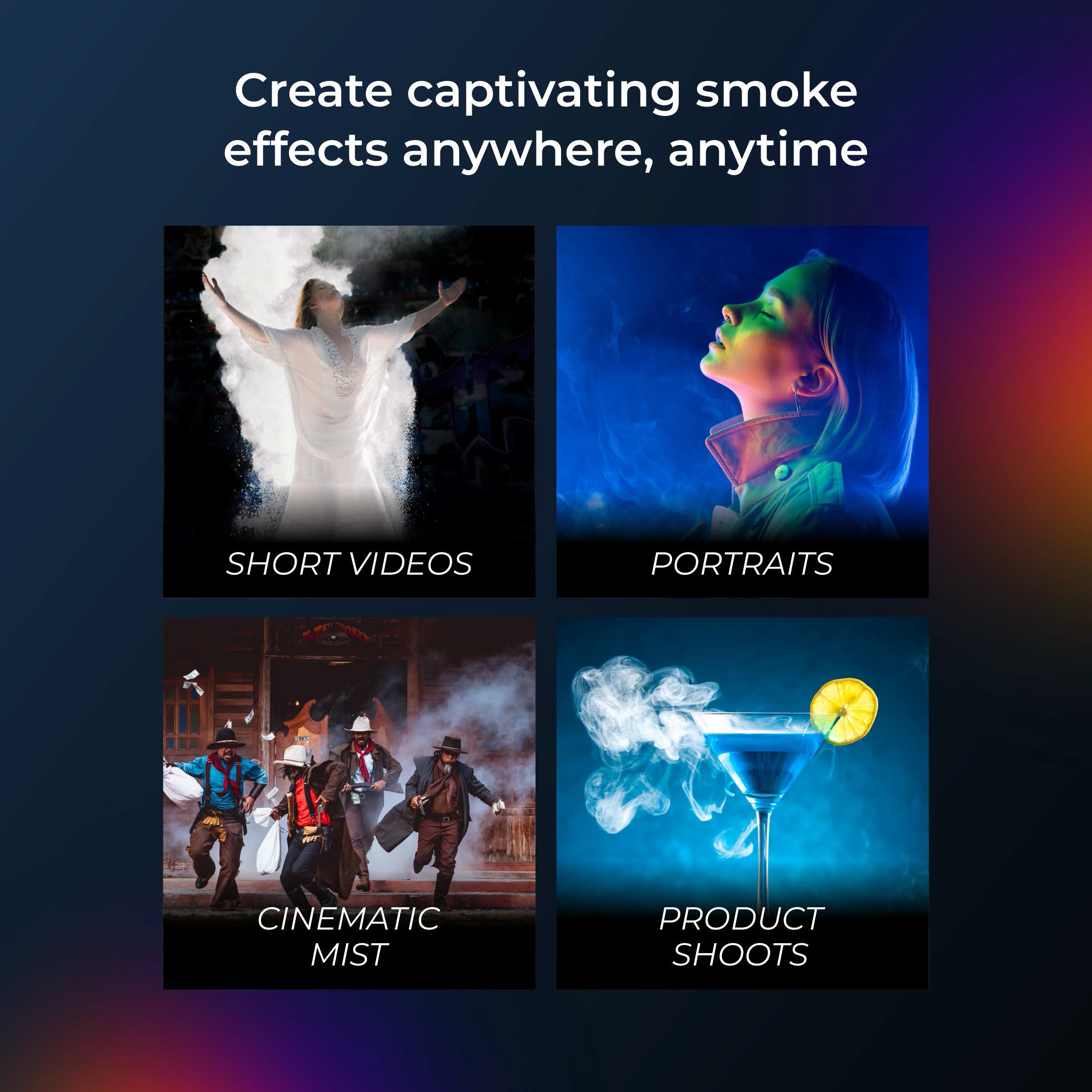 جهاز الضباب المحمول Digitek (DFM-030) مع جهاز تحكم عن بعد يُضفي أجواءً سينمائية مميزة على مناسباتكم، ويُحيي حفلات الهالوين، وحفلات الكريسماس، وحفلات الزفاف.