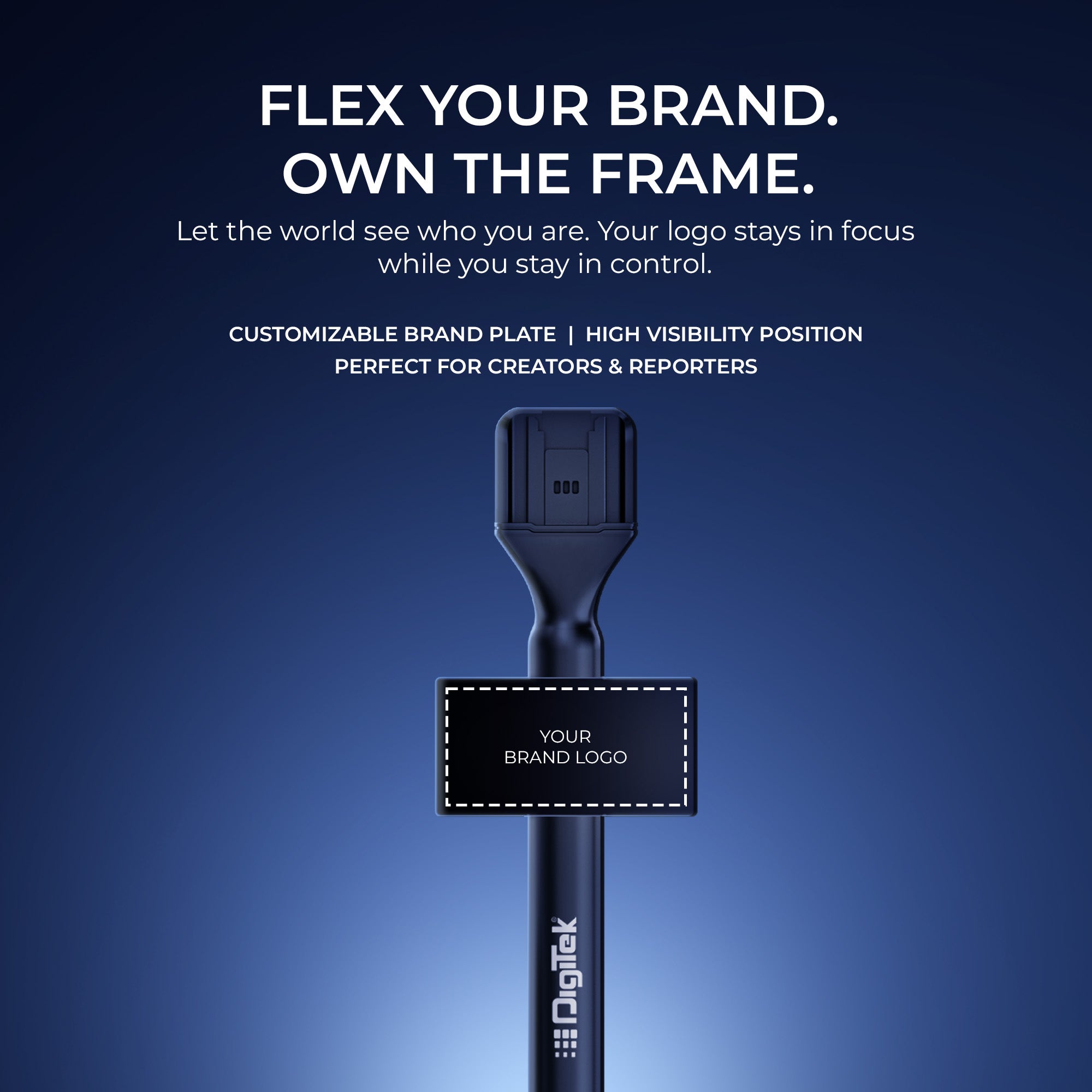 محول ميكروفون المقابلات المحمول Digitek (DHMA-102) مزود بلوحة عرض العلامة التجارية وواقي رغوي للرياح لتقليل ضوضاء الرياح، متوافق مع DWM 101 وأجهزة الإرسال اللاسلكية الأخرى GO 