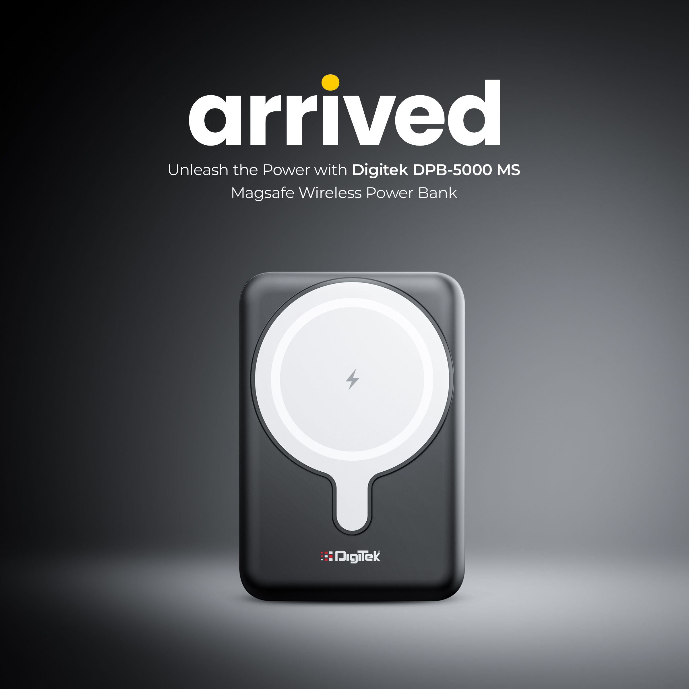 Digitek (DPB-5000 MS)  Superfast 15W Wireless Power Bank with 20 Watt PD charging with Type C Port  with Black color