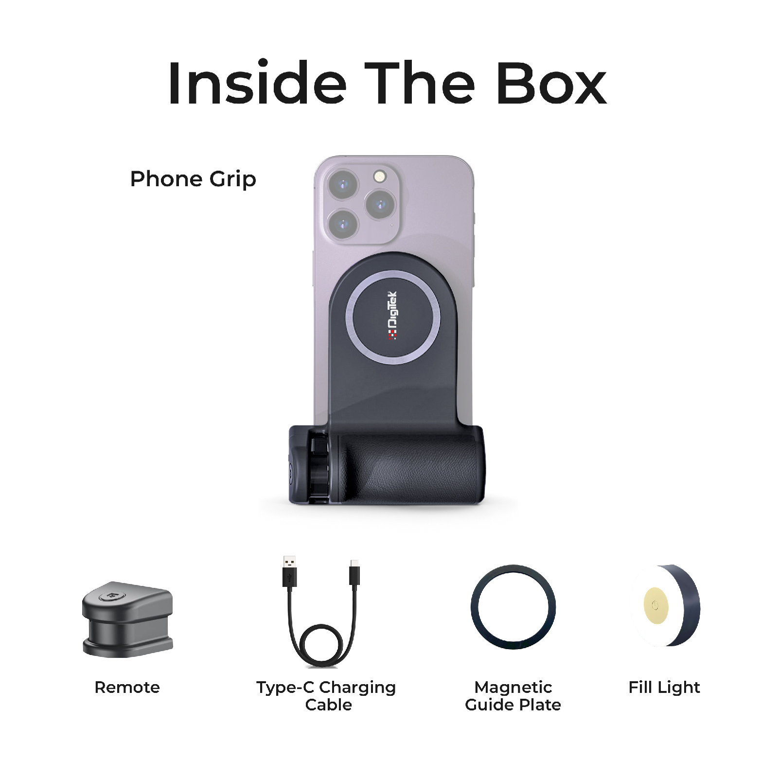 Digitek Smartphone Photo Grip DPH 001L with LED Fill Ring - Digitek