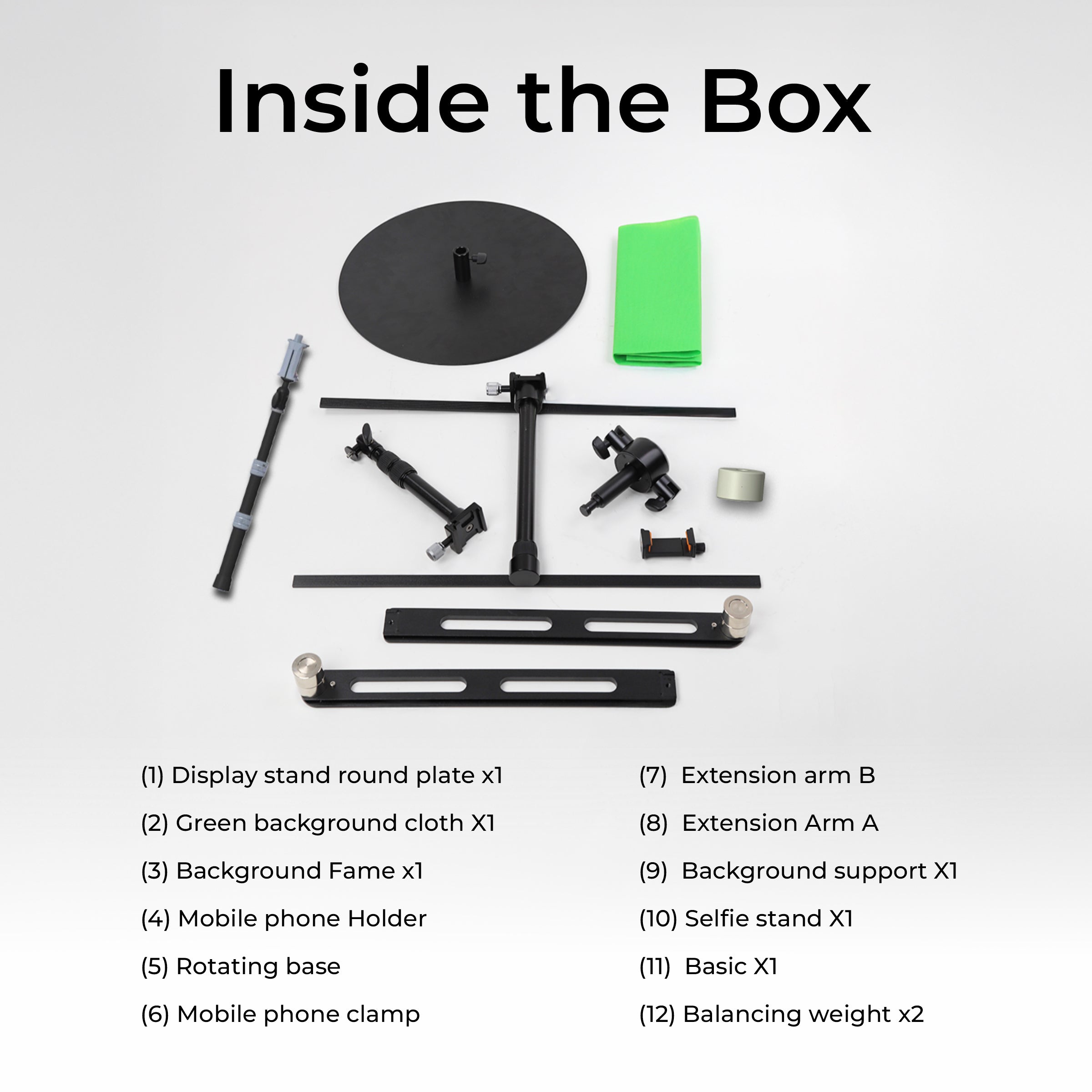 منصة تصوير دوارة محمولة بزاوية 360 درجة من ديجيتك (DRP 001)، منصة تصوير فوتوغرافي وفيديو قابلة للتعديل والدوران للهواتف الذكية، وكاميرات DSLR، والاستوديوهات، ومدونات الفيديو، ويوتيوب، وتصوير المنتجات.