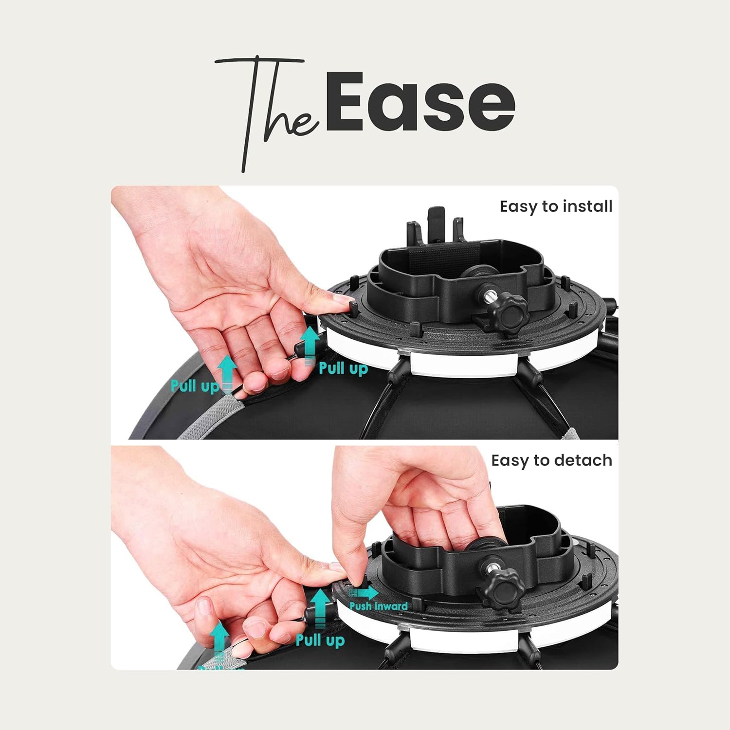 صندوق إضاءة ناعمة خفيف الوزن وقابل للحمل من ديجيتك (DSBH-065) (65 سم) يأتي مع حامل من النوع S2 وورقتي تشتيت | حقيبة حمل | متوافق مع جميع وحدات فلاش Speedlight