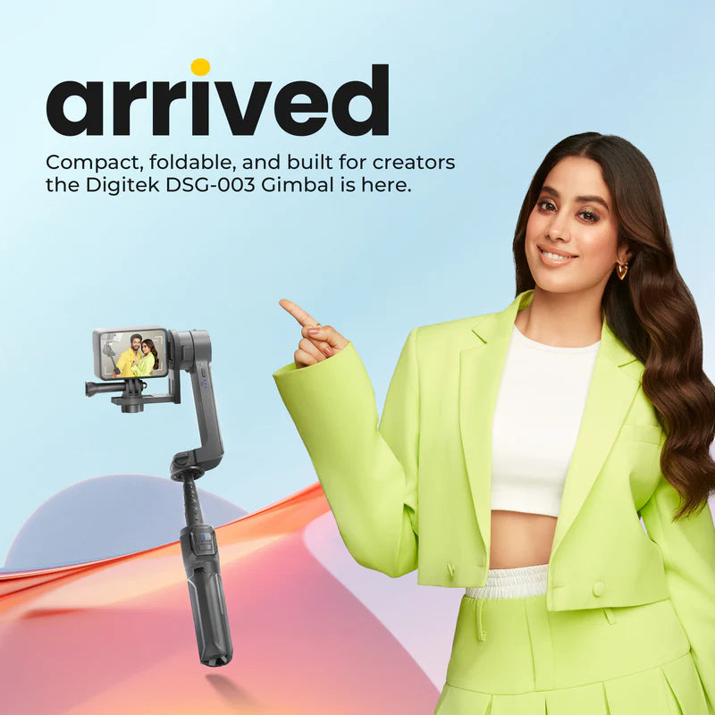 مثبت الهاتف الذكي القابل للطي أحادي المحور من ديجيتك (DSG 003 ACH) مع قضيب تلسكوبي مدمج قابل للتمديد