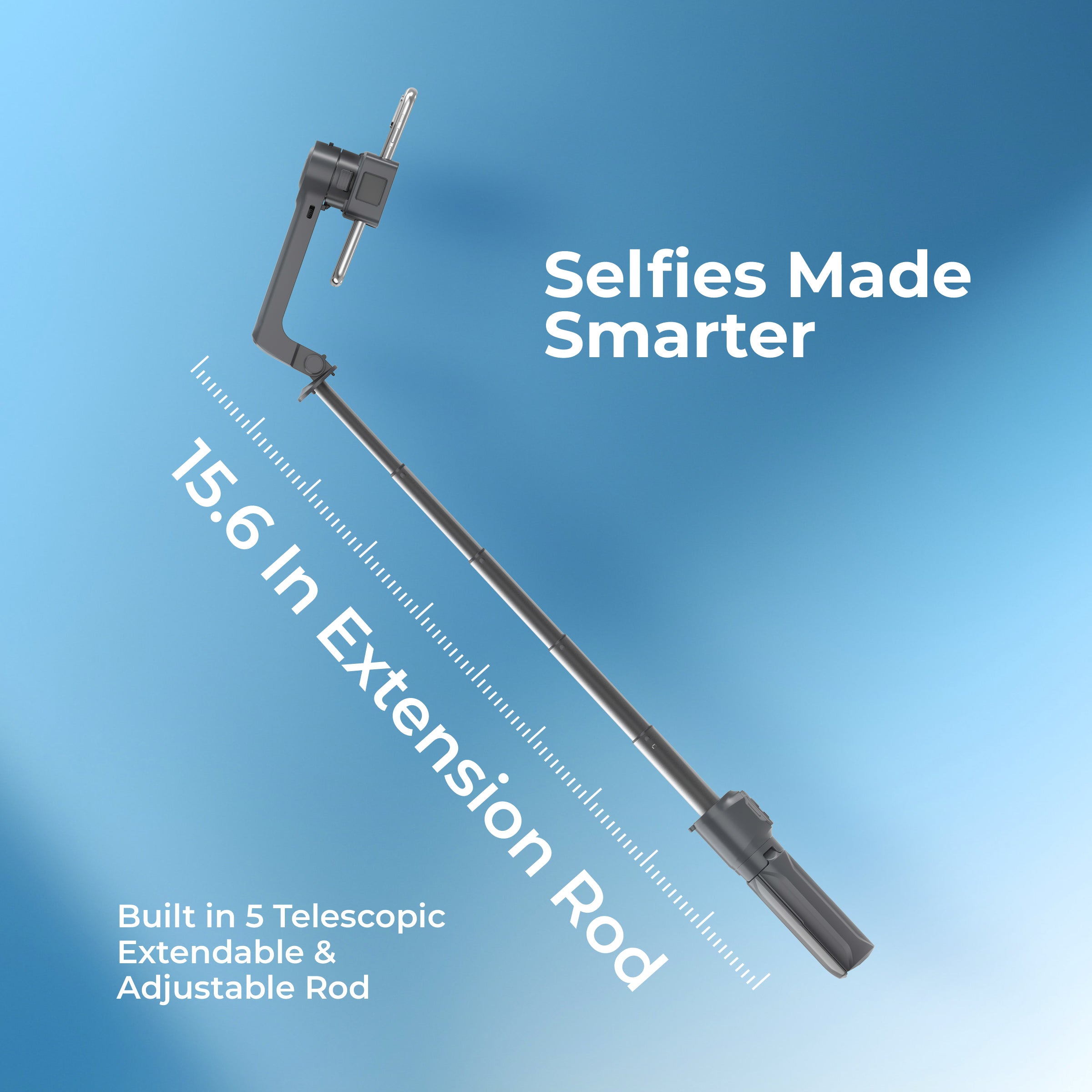 Digitek (DSG 003) Single Axis Foldable Smartphone Gimbal with Built in Extendable Telescopic Rod