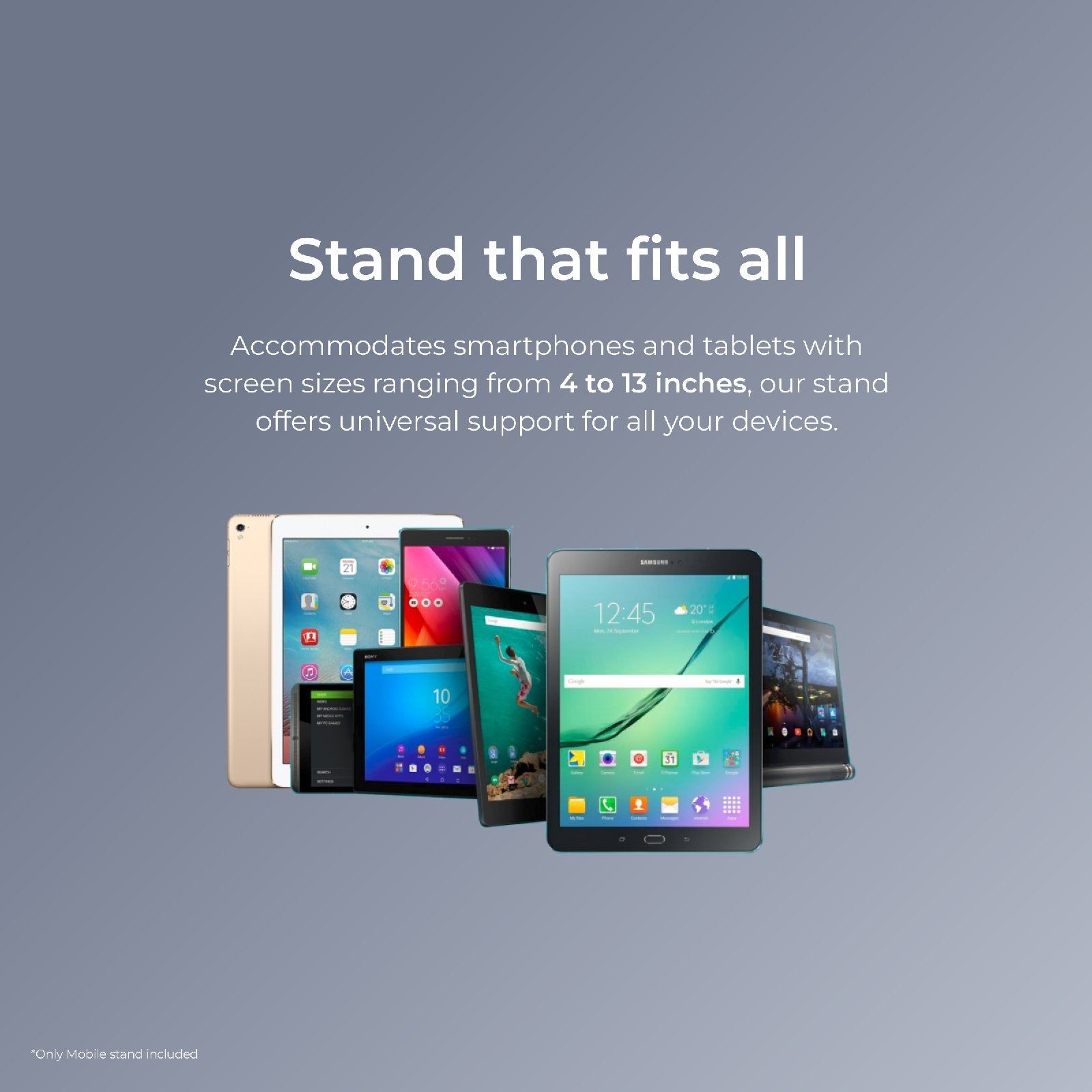 Digitek (DSS 002R) 360° Rotatable and Foldable Aluminum Alloy Tabletop Mobile Stand, Multiple adjustments of Height and Angle Phone Stand, Mobile Holder for Smartphones, Tablets, Kindles and for iPad - Digitek