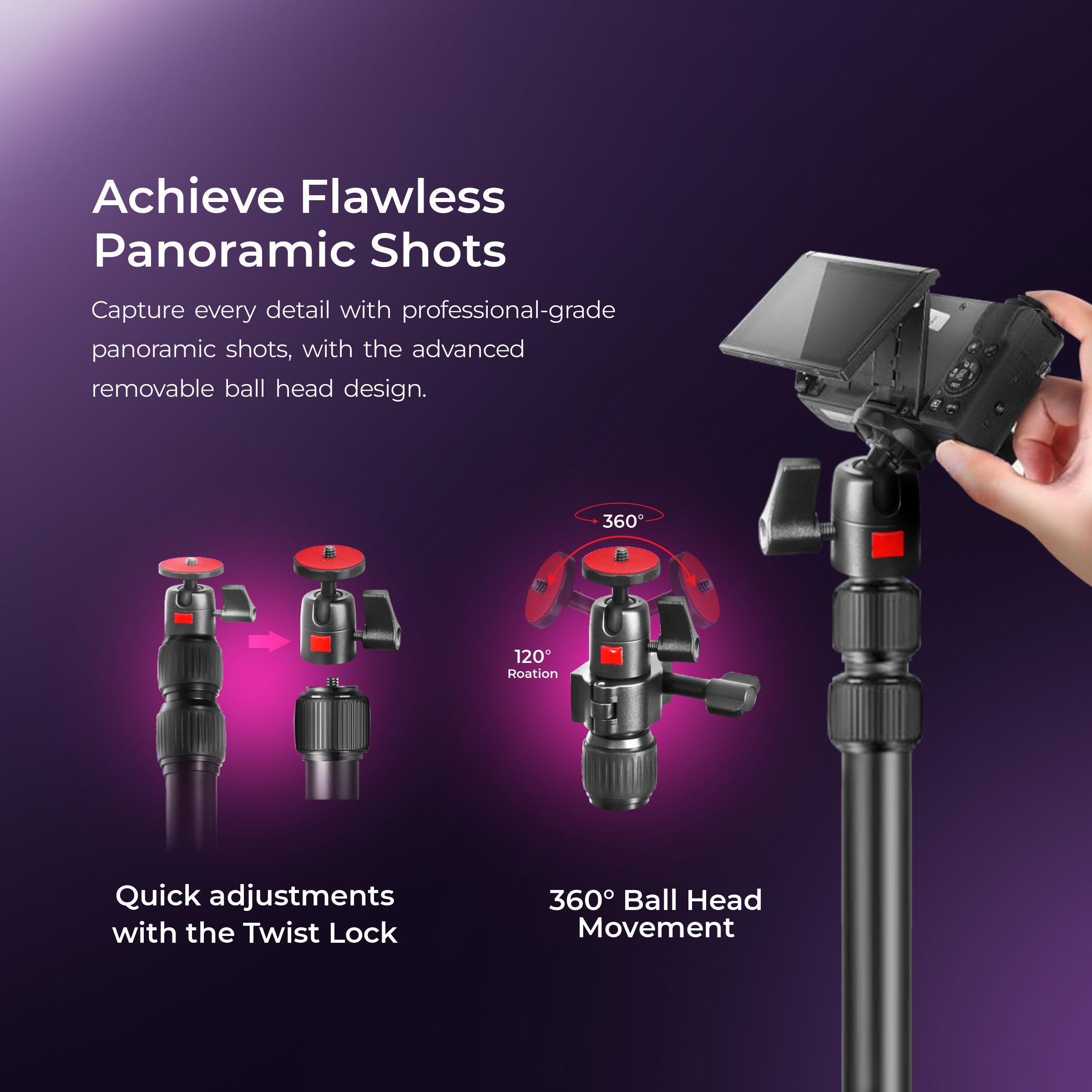 حامل طاولة Digitek (DTMHA 001) مع ذراع تثبيت إضافي للبث المباشر، والفيديو العلوي، وسطح المكتب، وغرفة النوم، ولوح السرير، والمكتب