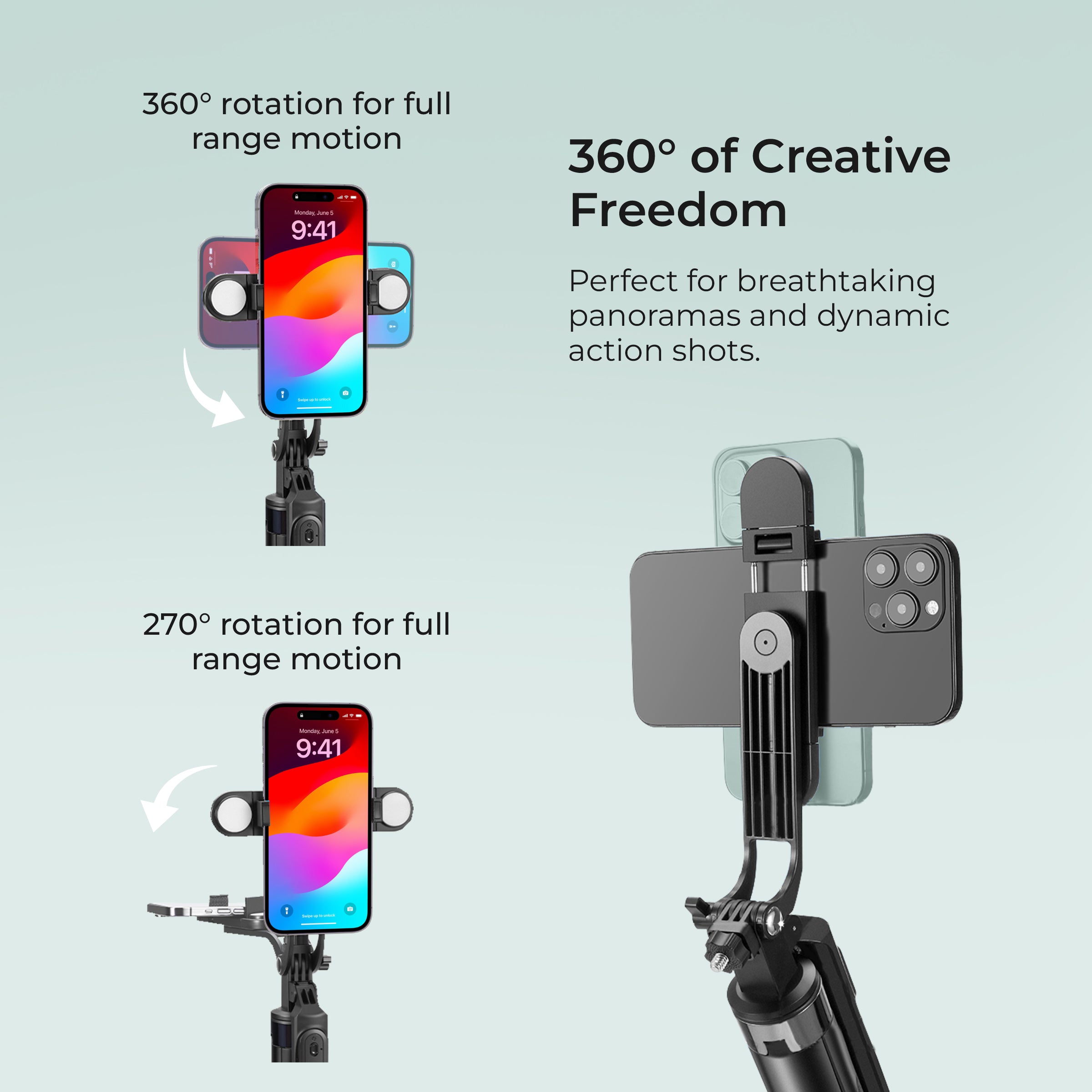 DIGITEK® (DTR-180SS) Portable Wireless Selfie Stick Tripod with Remote, Three-Leg Stand, 360° Smartphone Clip, Extendable Telescopic Poles, 1/4 Interface, Ideal for Photo, Videoshoots, Vlogging & More