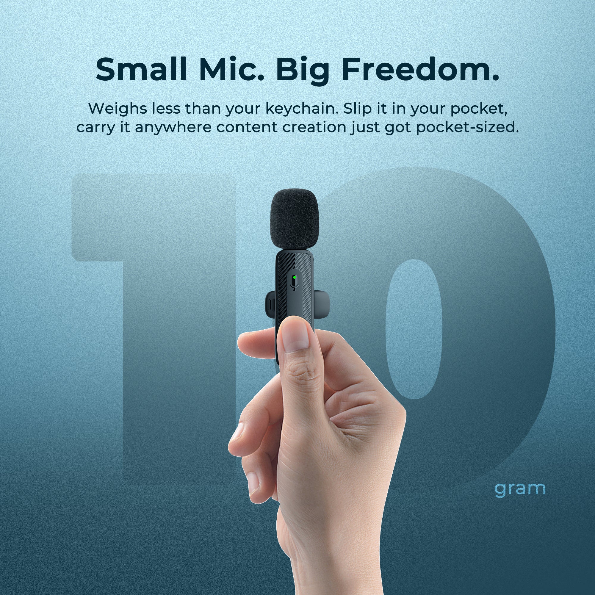 جهاز استقبال Digitek (DWM-009 PRO) بتردد 2.4 جيجاهرتز مزود بموصل Lightning وميكروفونين مزدوجين، متوافق مع سلسلة هواتف iPhone X/11/12/13/14