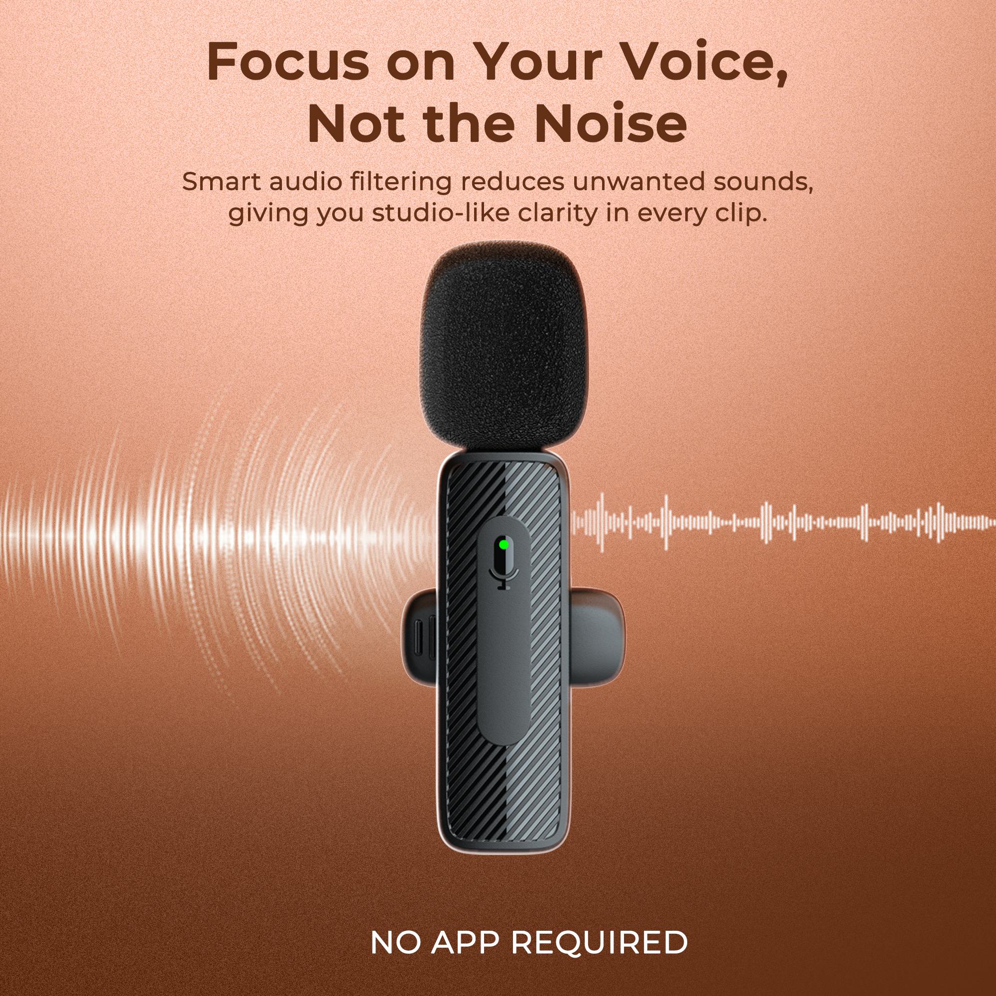 Digitek® (DWM-007 PRO) Wireless Microphone & Receiver with Lightning Connector, 2.4GHz Frequency, 4Hr Battery, 20m Range, Compatible with iPhone & iPad, For Voice Recording, Interview & Live Streaming, for iPhone X/11/12/13/14 Series