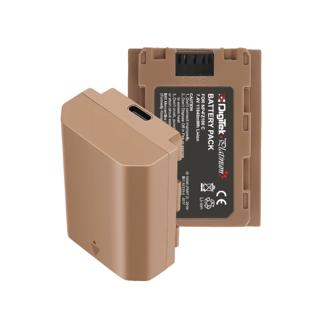 Digitek (NP-FZ100C Combo) 14800mWh Extra Power Li-Ion Battery for Sony Cameras