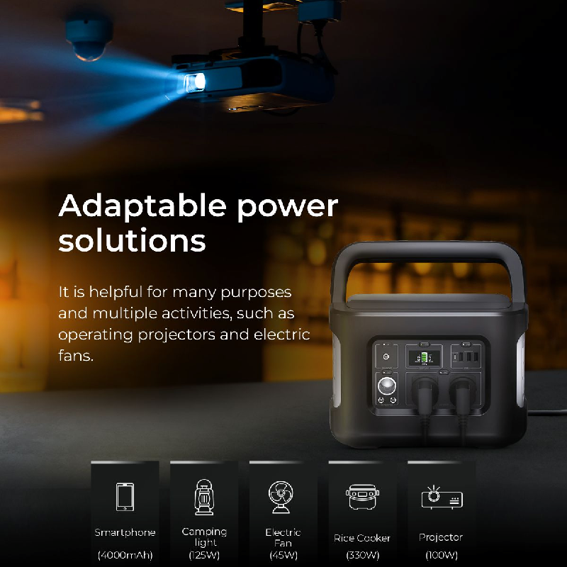 Digitek Power Station DPS 600W/Portable AC/DC Power Station Compatible with AC/DC Electronic Devices - Digitek
