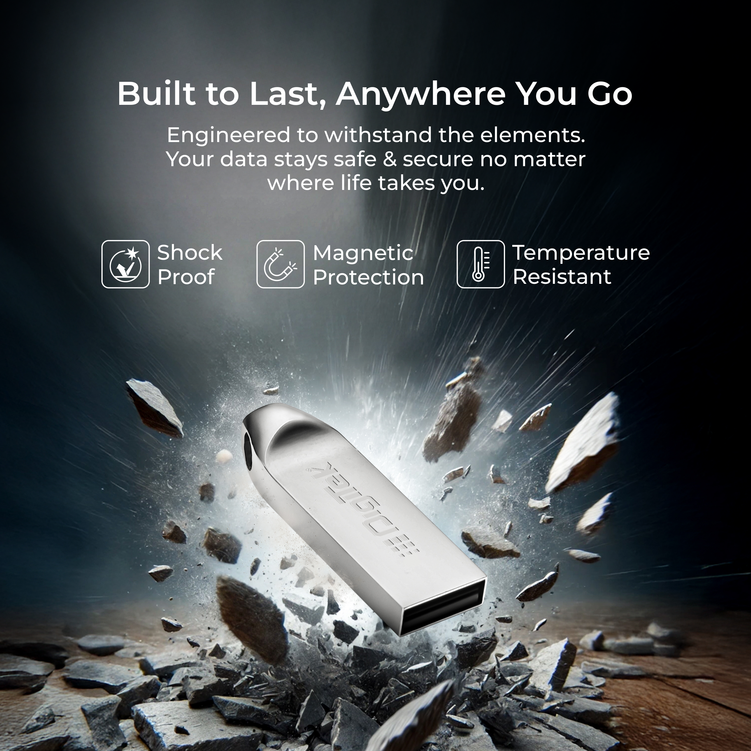 Digitek (Dud 16GB 2.0V) 16GB USB 2.0 U Disk Flash Drive, High Speed Read & Write Pen Drive, Magnetic, X-Ray & Temperature Resistant, Compatible with Windows & Mac OS