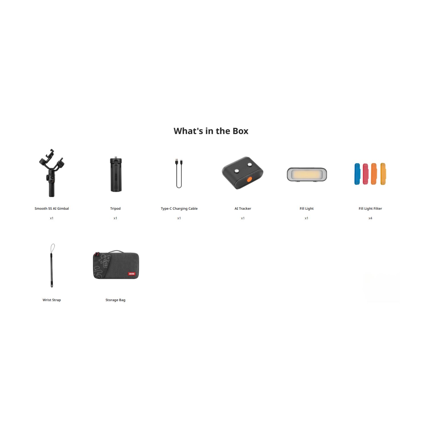 مثبت جيمبال ثلاثي المحاور للهواتف الذكية Zhiyun-Tech Smooth 5S AI PRO