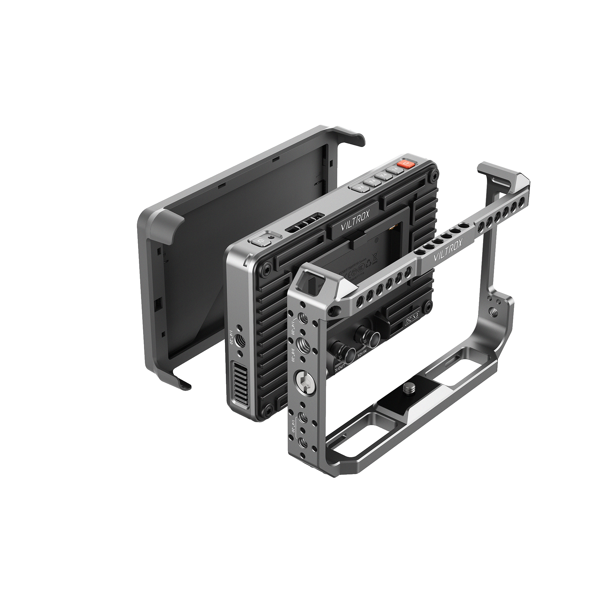 VILTROX DC-X2 with Kit SDI 6 Inch 4K Touchscreen Monitor Kit, 1920x1080 Video Monitoring, 3D Lut, RGB Parade, Focus Peaking, with Sunshade Hood, Battery
