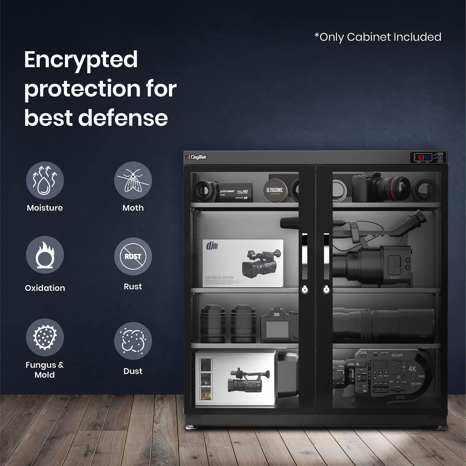 Digitek AD 260S 250 Liters Capacity Digital Display Dry Cabinet with Humidity Controller - Digitek